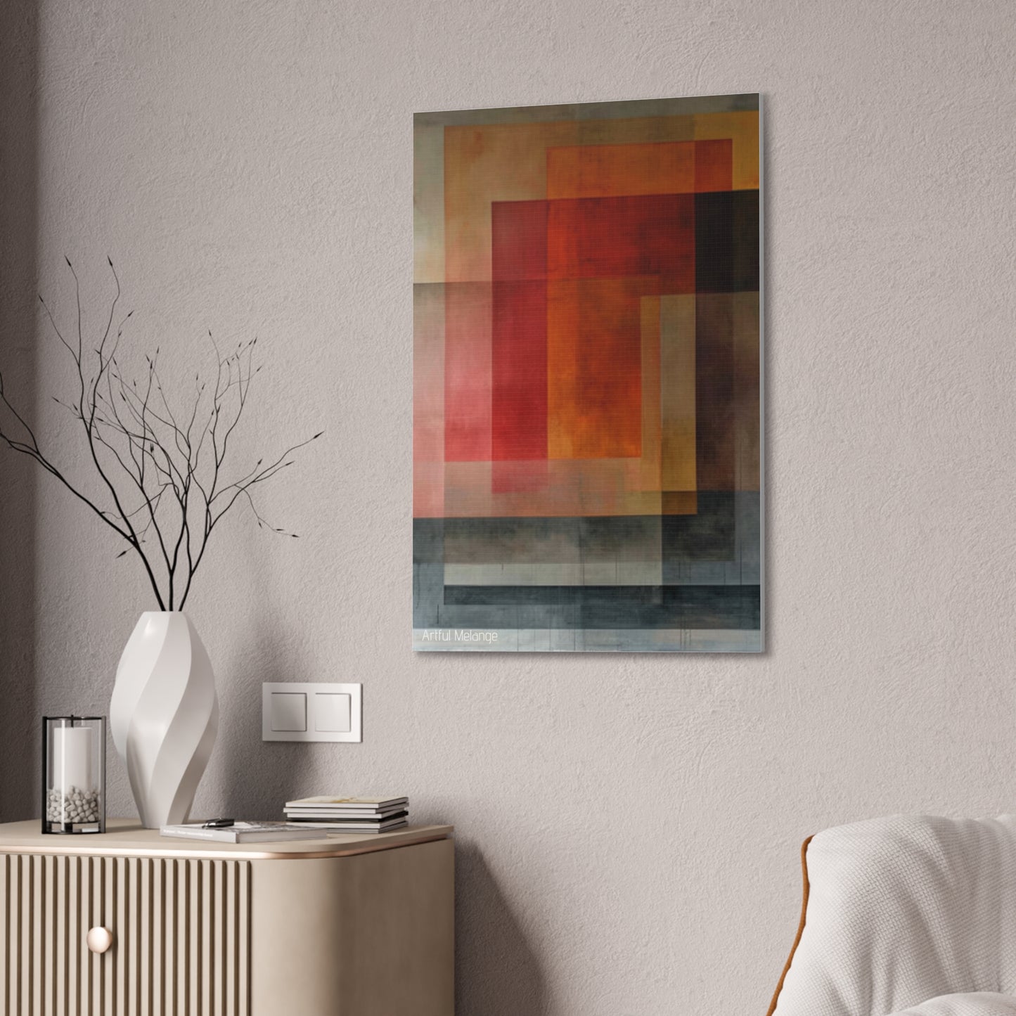 Primary Elegance: A Symphony of Sophistication Canvas Print