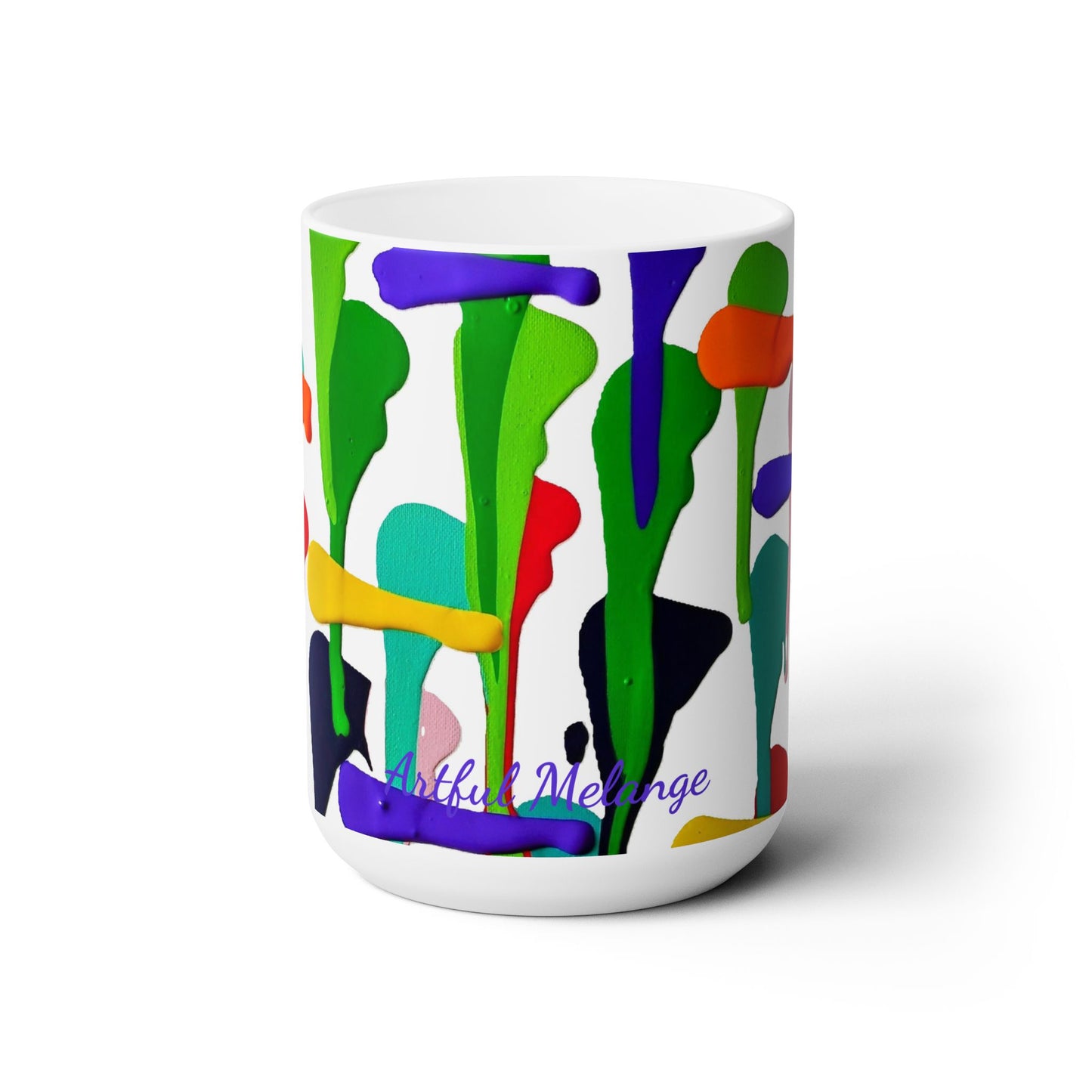 Artsy Abstract Ceramic Mug 15oz