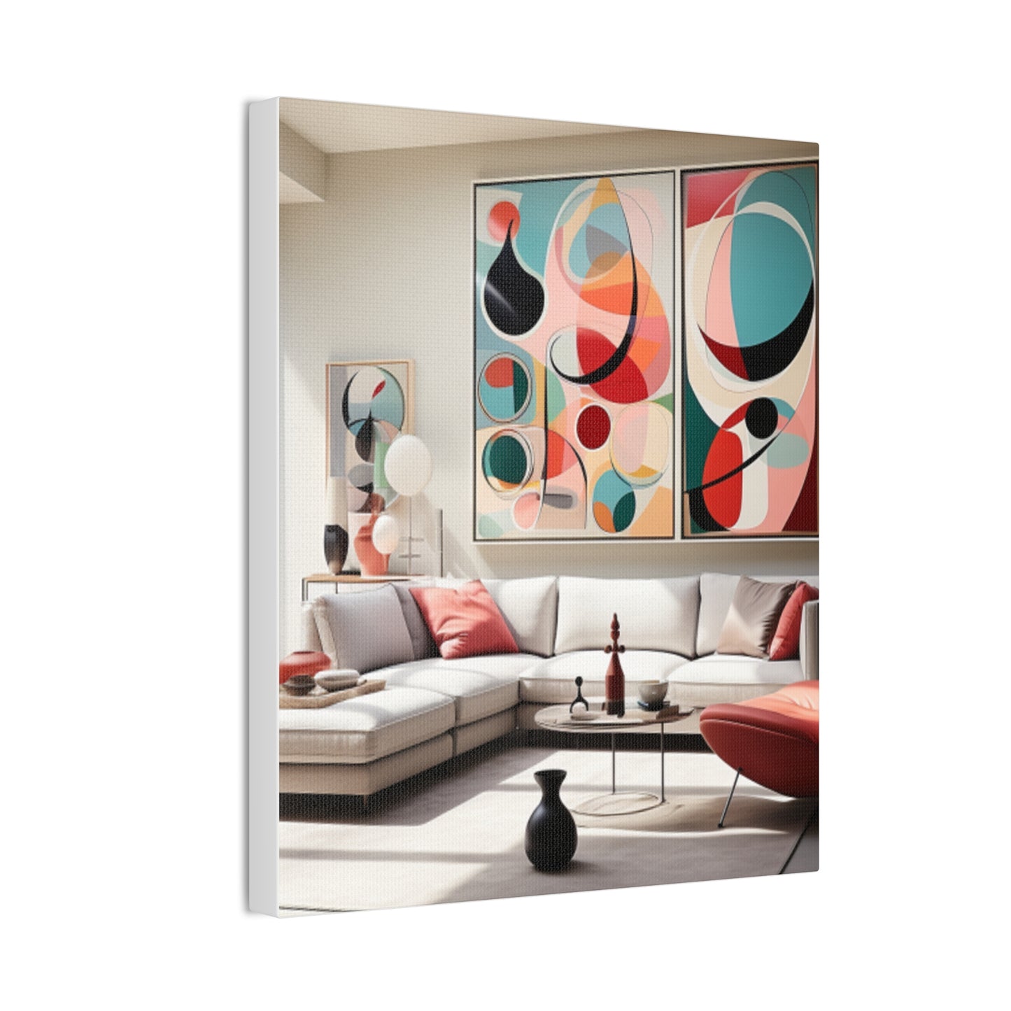 Timeless Elegance: Refined Pink Hues Canvas Print for Sophisticated Living Spaces