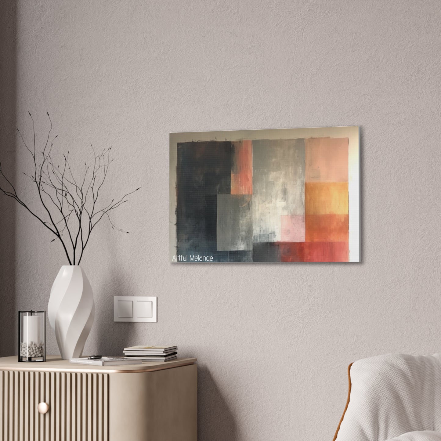 Primary Elegance: A Symphony of Sophistication Canvas Print