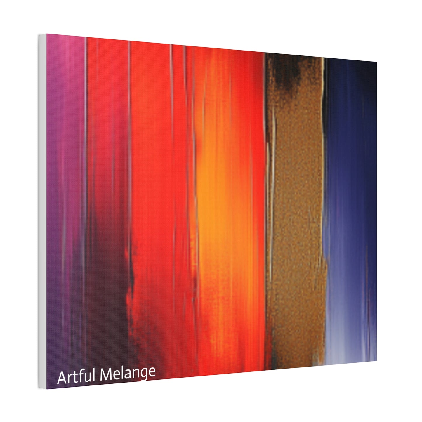 Acrylic Abstract Canvas Print - Homage to the Divine Nine/Red White Purple and Gold 3