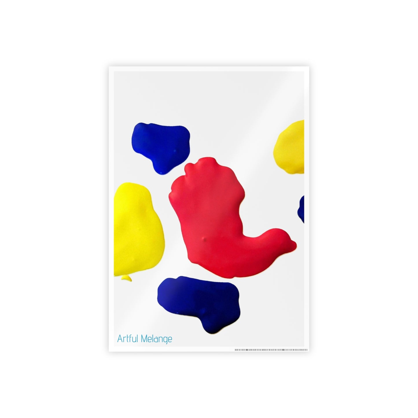 Gleaming Acrylic Abstract Poster: A Spectrum of Colorful Elegance