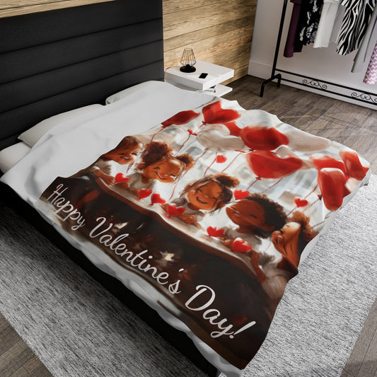 Velveteen Plush Valentine's Day Blanket 29