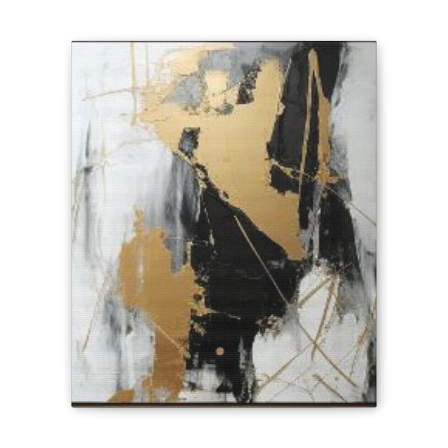 Gold and Black Elegance: A Symphony of Sophistication Canvas Print