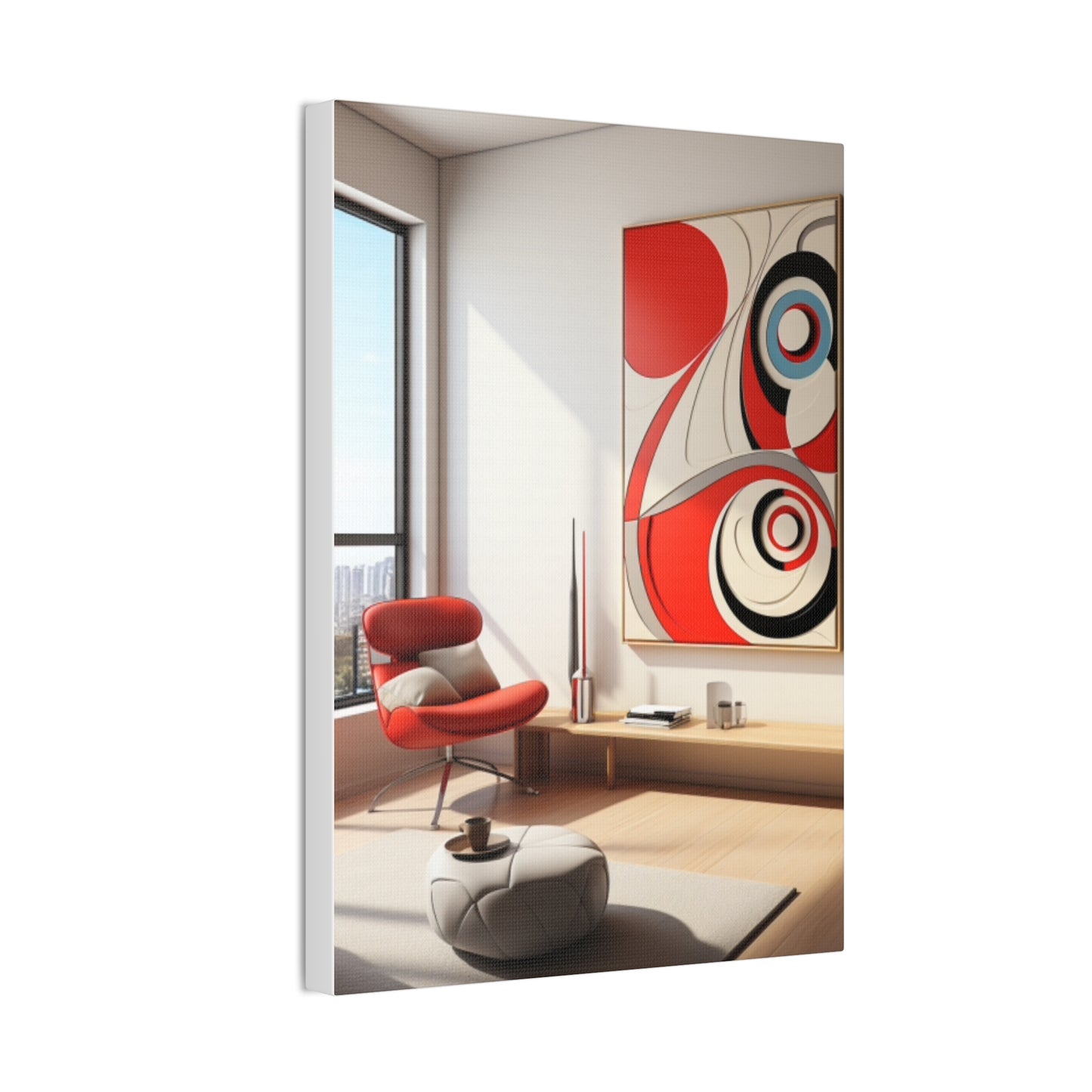 Crimson Elegance: A Symphony of Sophistication Canvas Print