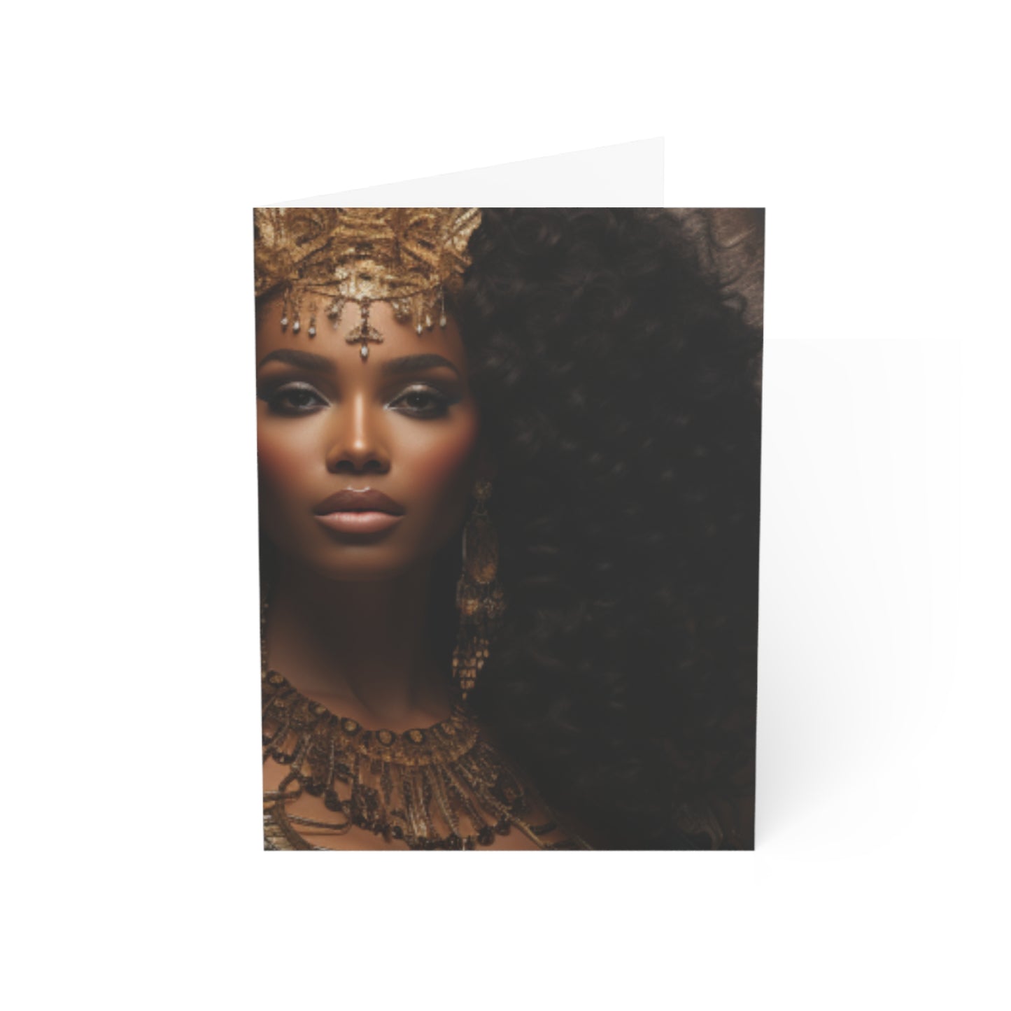 A Tapestry of Grace: Note Cards Showcasing Regal Black Women as African Royalty (1, 10, 30, and 50pcs)