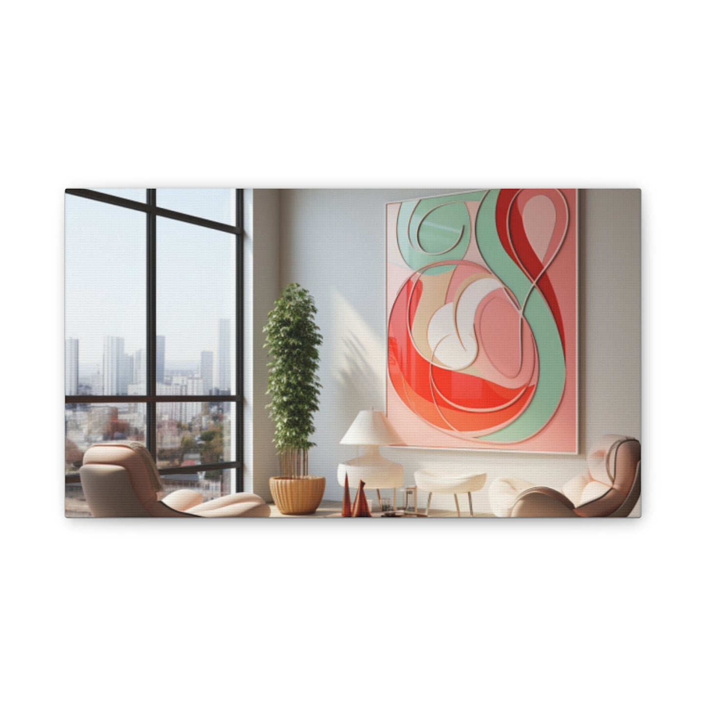 Timeless Elegance: Refined Pink Hues Canvas Print for Sophisticated Living Spaces