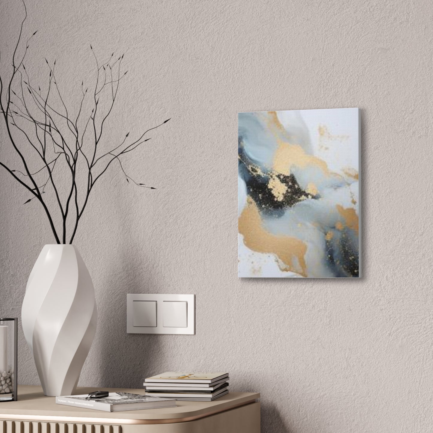 Gold and Black Elegance: A Symphony of Sophistication Canvas Print