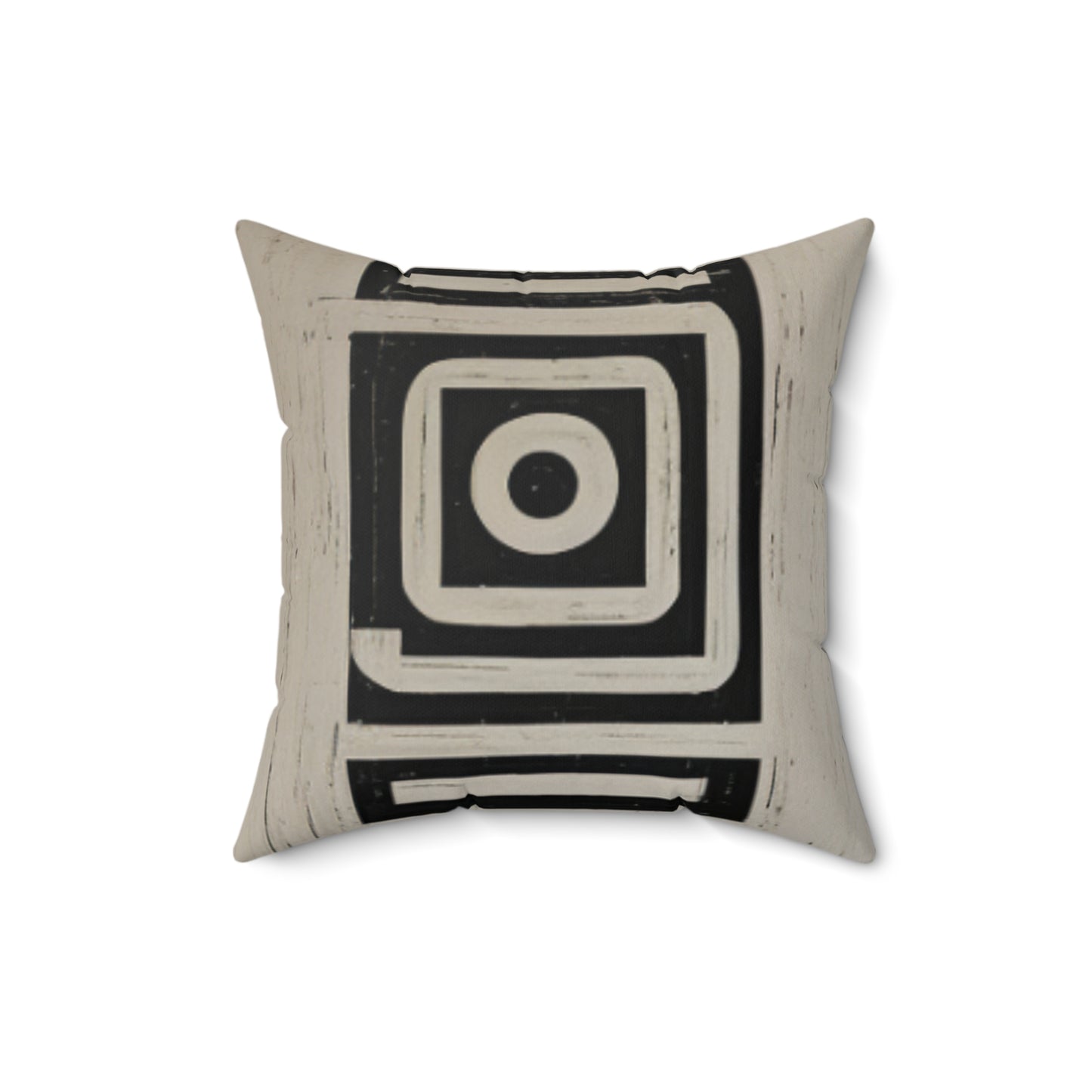 African Mud Cloth Design Square Pillow