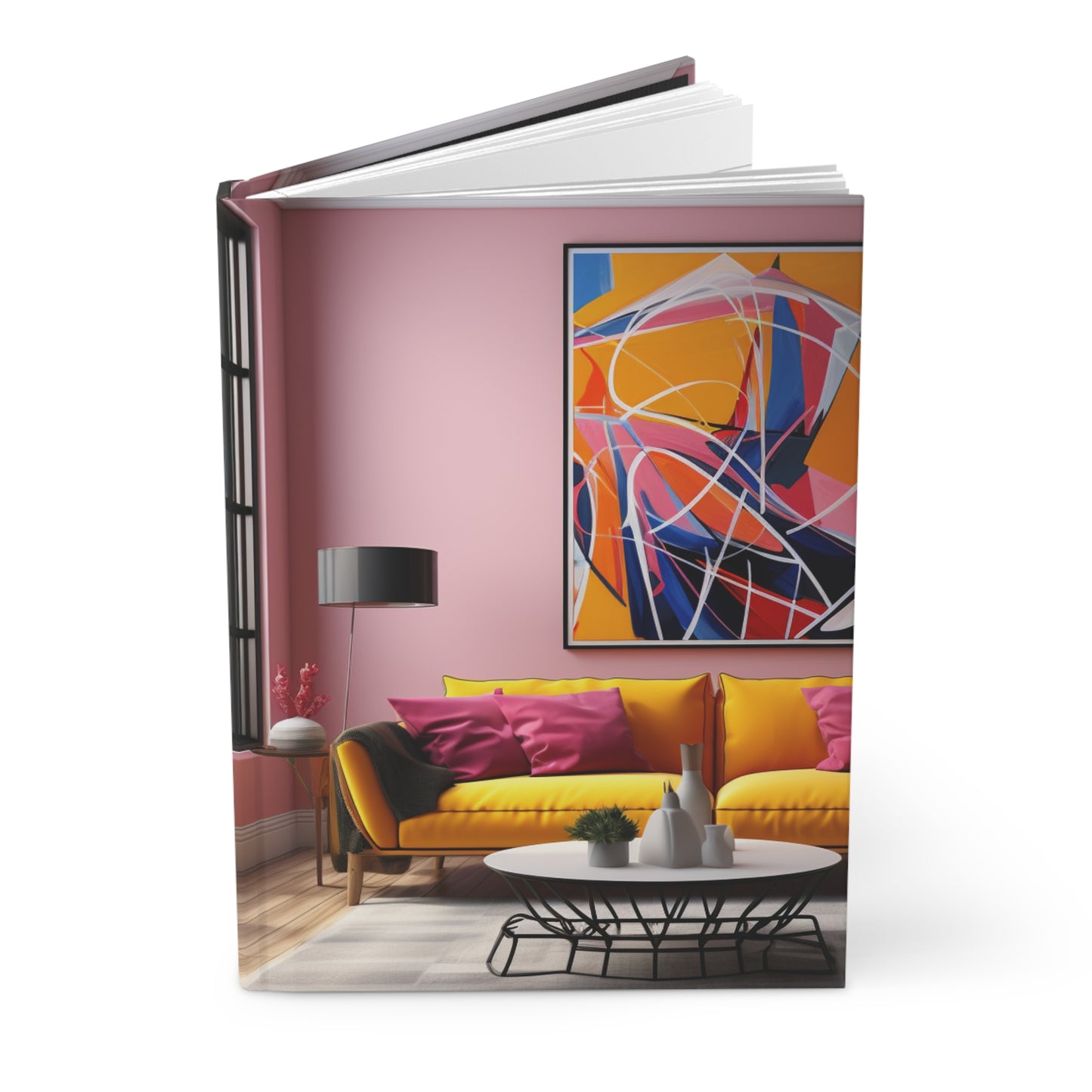 Abstract Elegance: Living Room Harmony Hardcover Journal