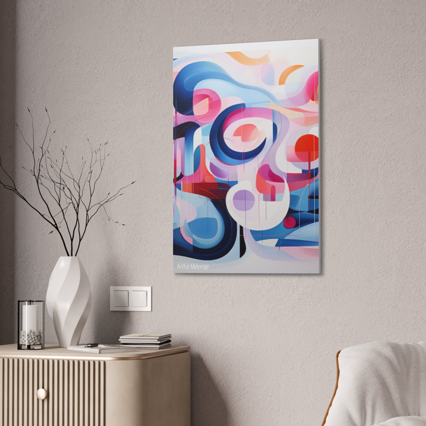 Primary Elegance: A Symphony of Sophistication Canvas Print