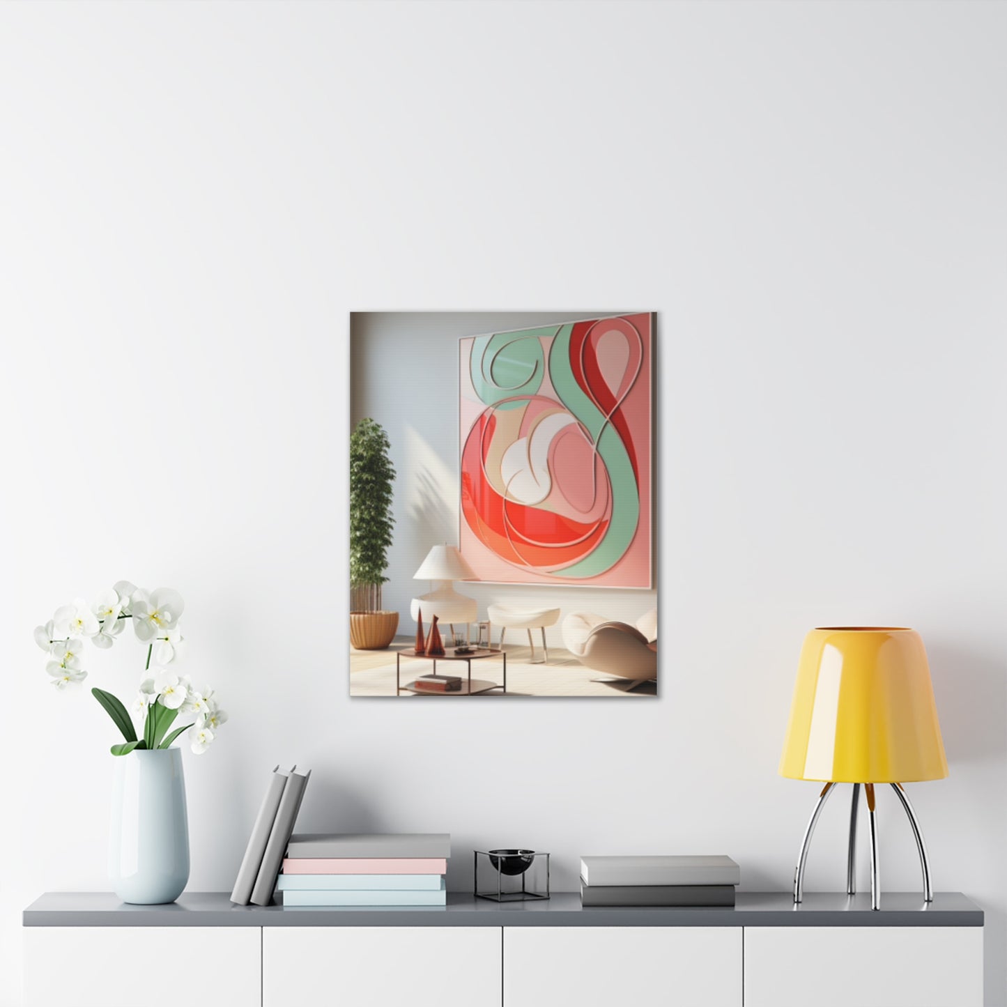 Timeless Elegance: Refined Pink Hues Canvas Print for Sophisticated Living Spaces