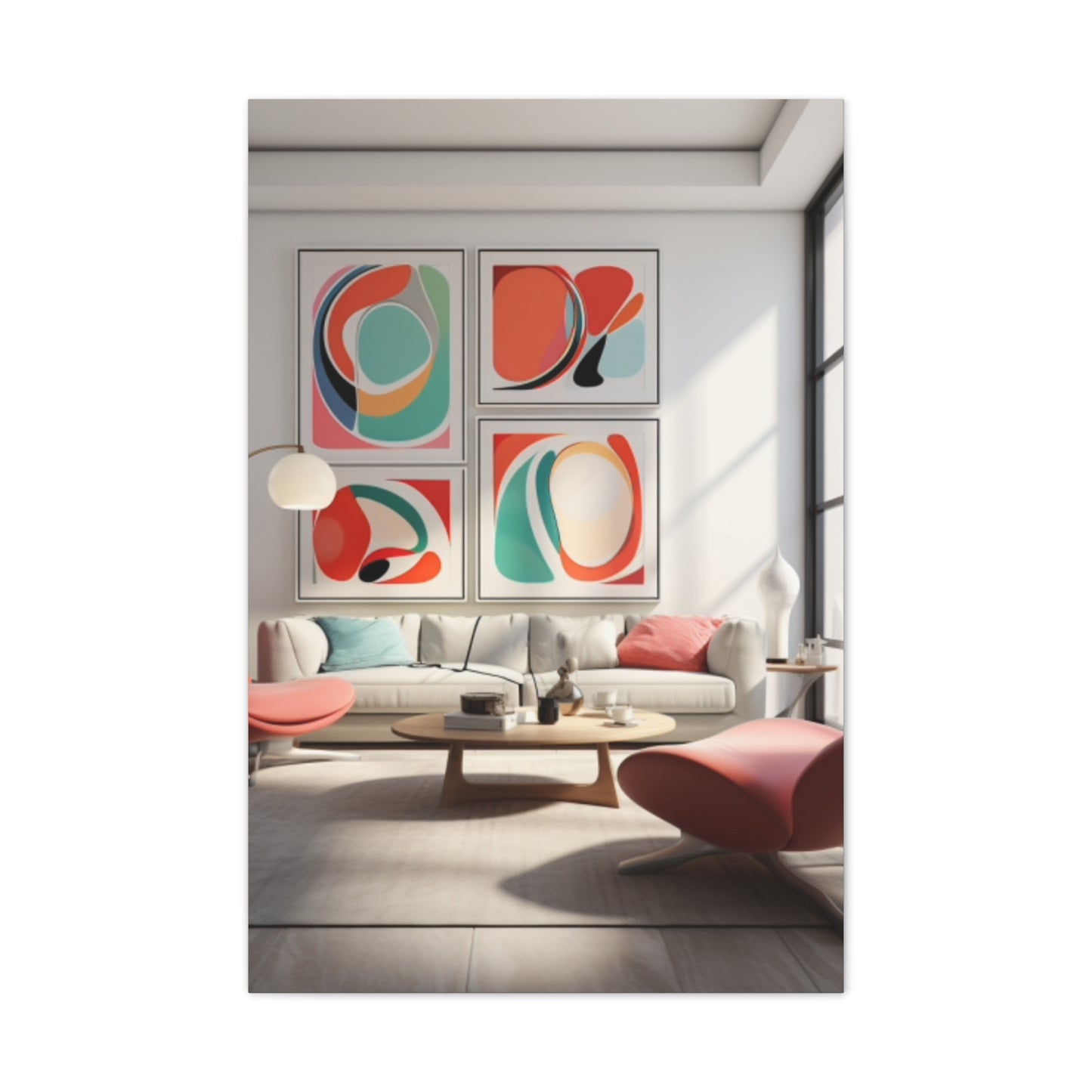 Timeless Elegance: Refined Pink Hues Canvas Print for Sophisticated Living Spaces