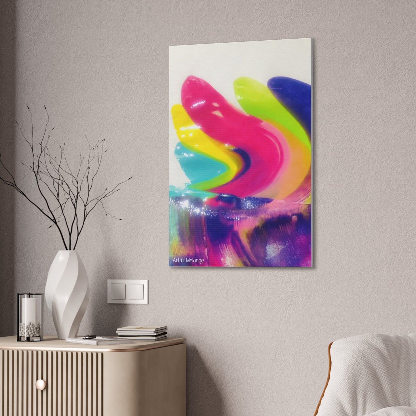 Primary Elegance: A Symphony of Sophistication Canvas Print