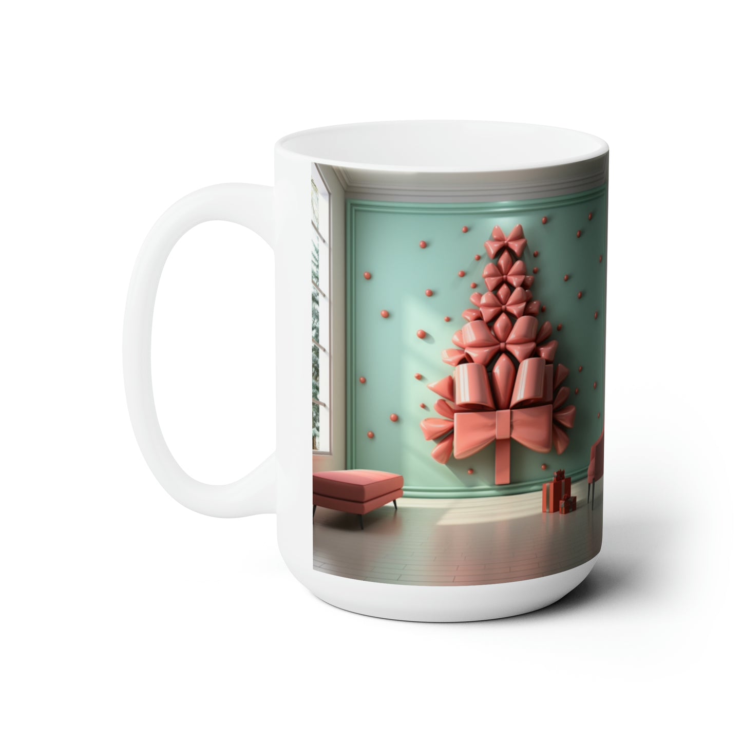 Cozy Holiday Mugs: Embrace the Season with Our Festive Living Scenes 15oz