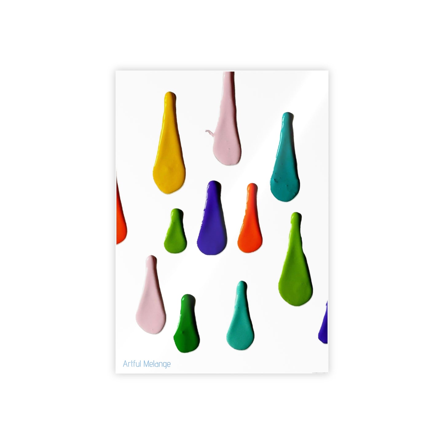 Gleaming Acrylic Abstract Poster: A Spectrum of Colorful Elegance