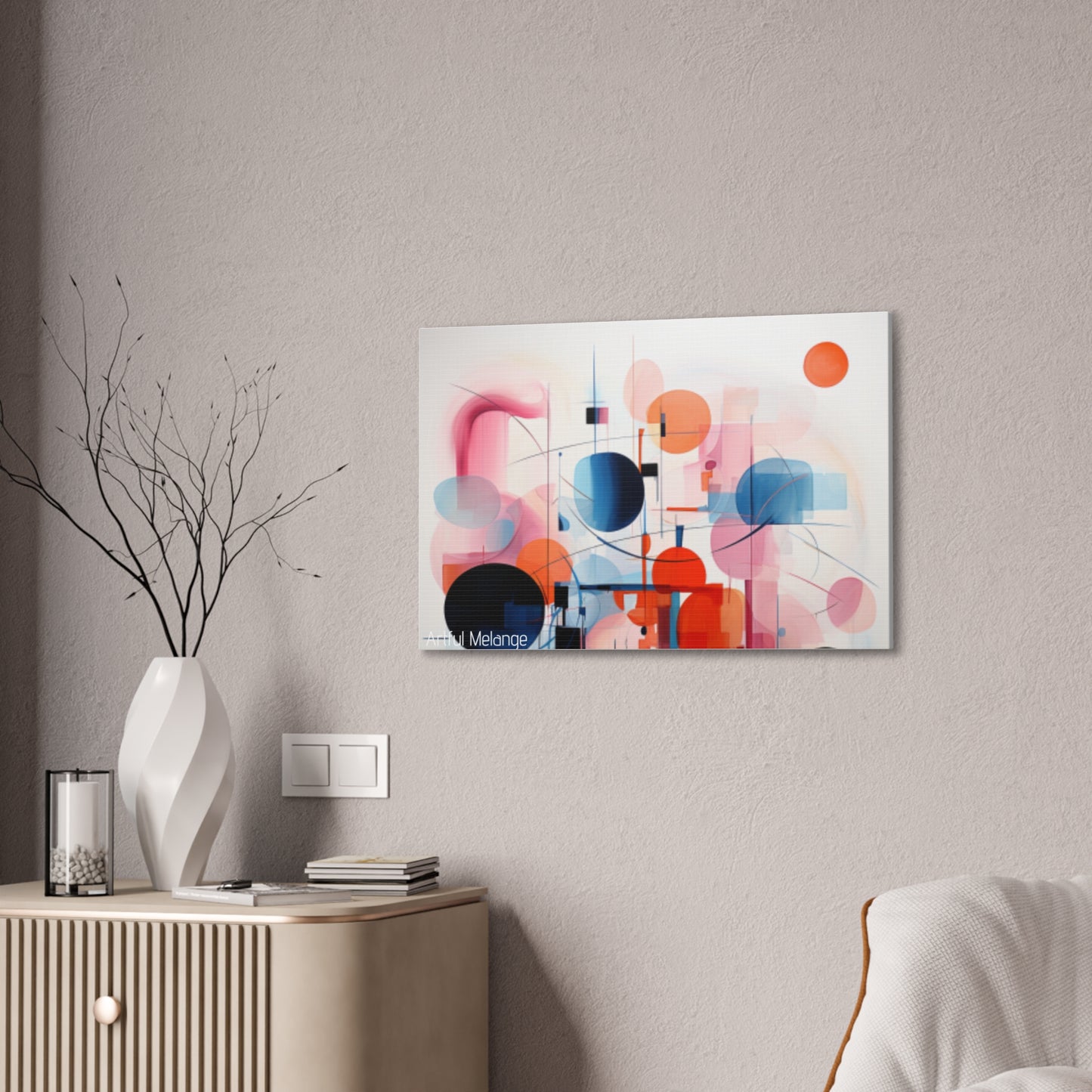 Primary Elegance: A Symphony of Sophistication Canvas Print