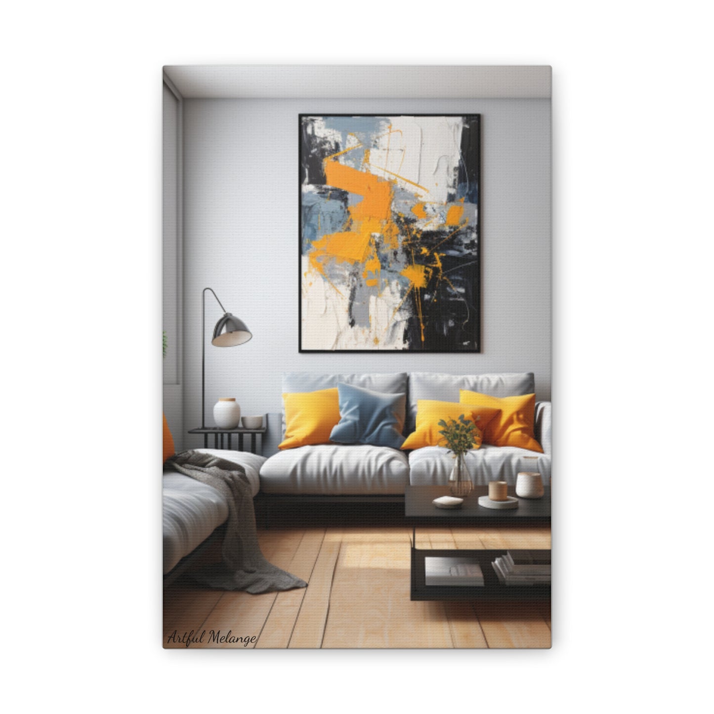 Timeless Elegance: Refined Yellow Hues Canvas Print for Sophisticated Living Spaces