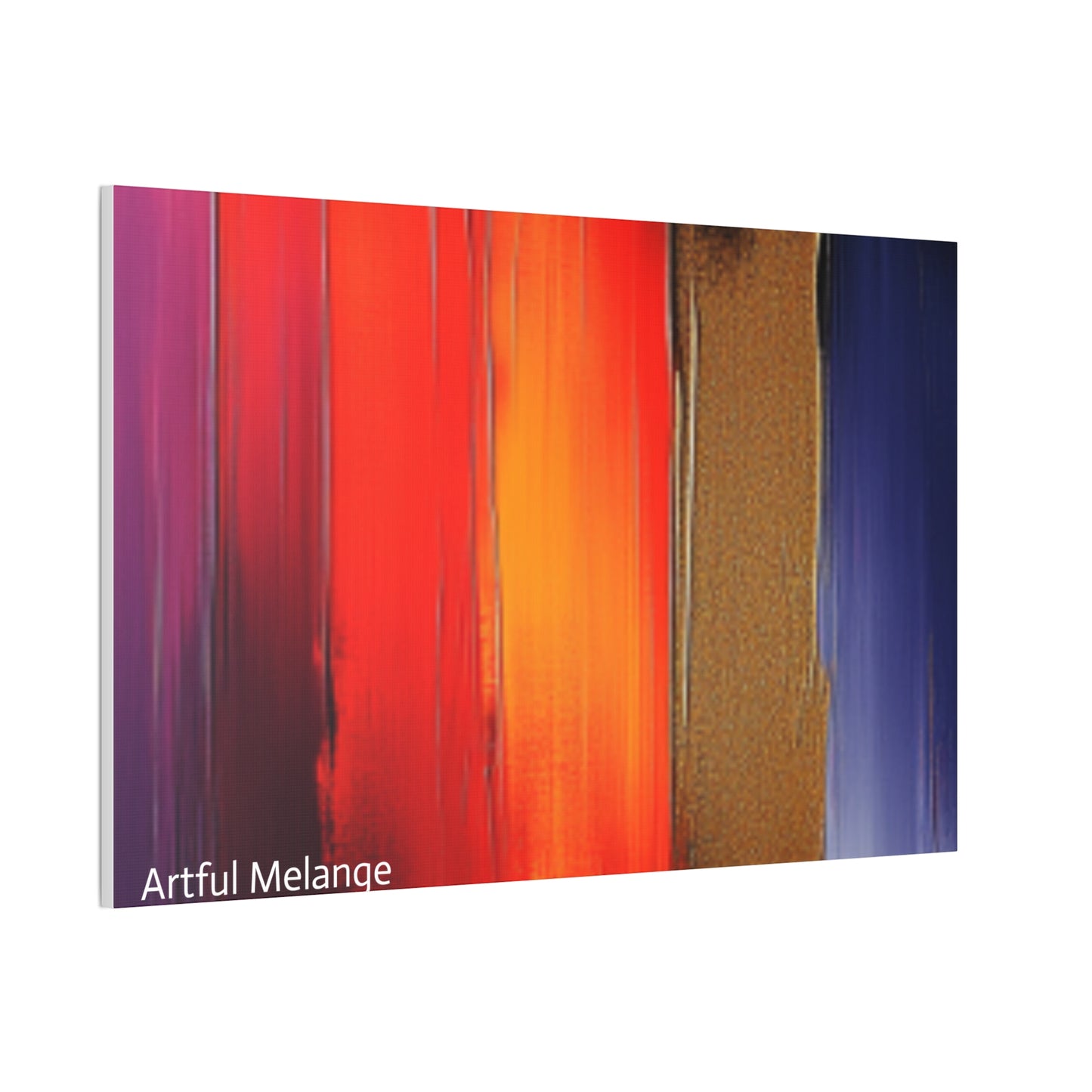 Acrylic Abstract Canvas Print - Homage to the Divine Nine/Red White Purple and Gold 3