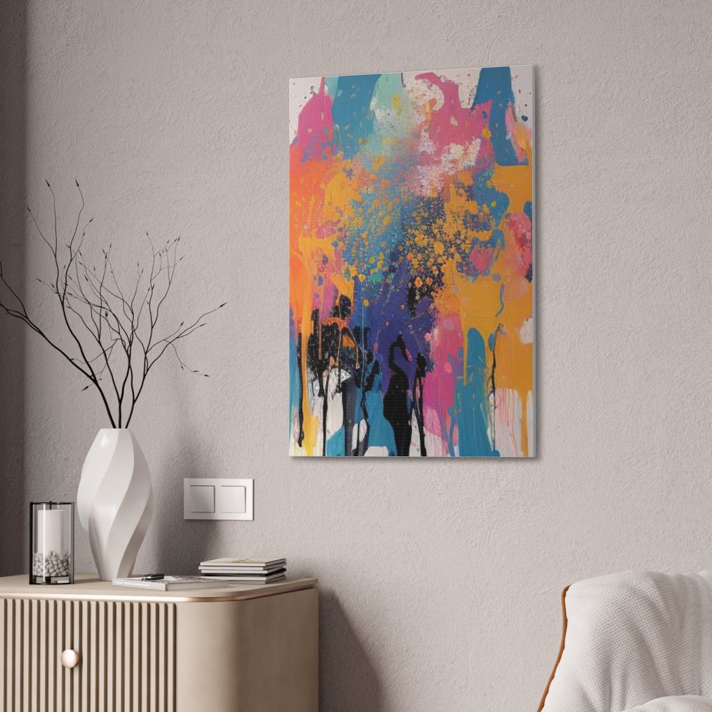 Primary Elegance: A Symphony of Sophistication Canvas Print