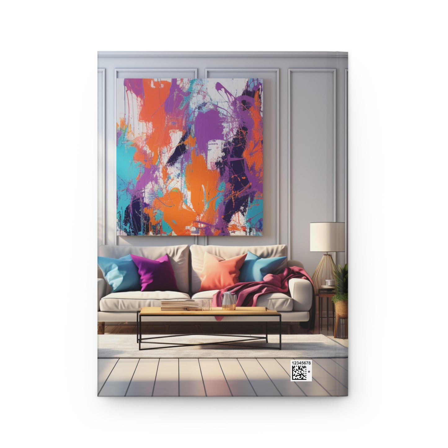 Abstract Elegance: Living Room Harmony Hardcover Journal