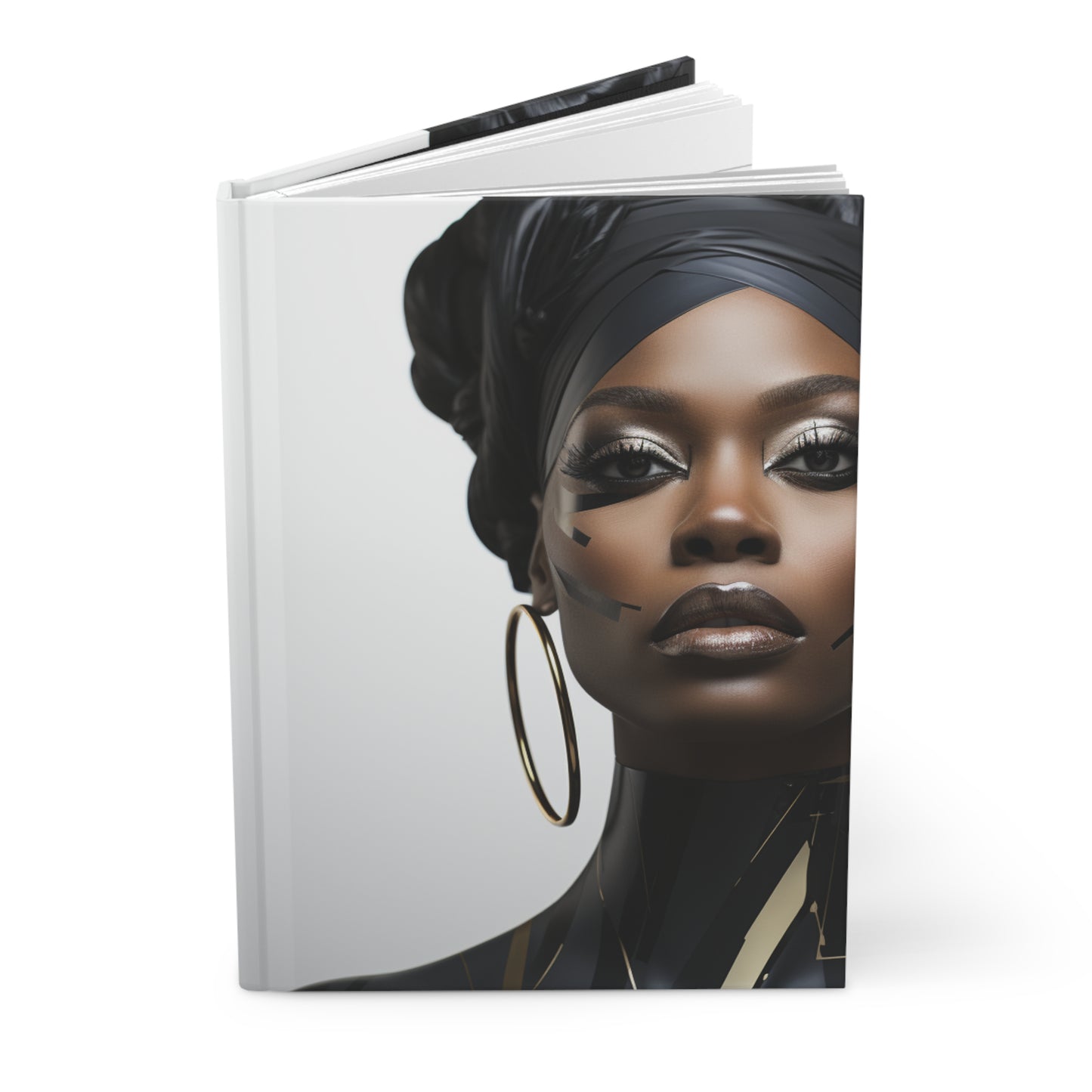 Elegance In Black: Melanated Hardcover Journal