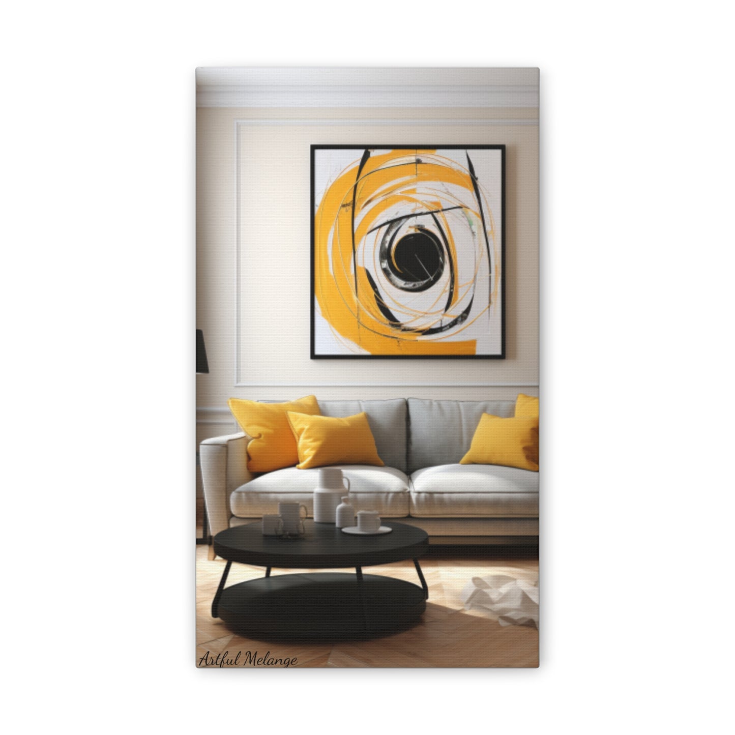 Timeless Elegance: Refined Yellow Hues Canvas Print for Sophisticated Living Spaces