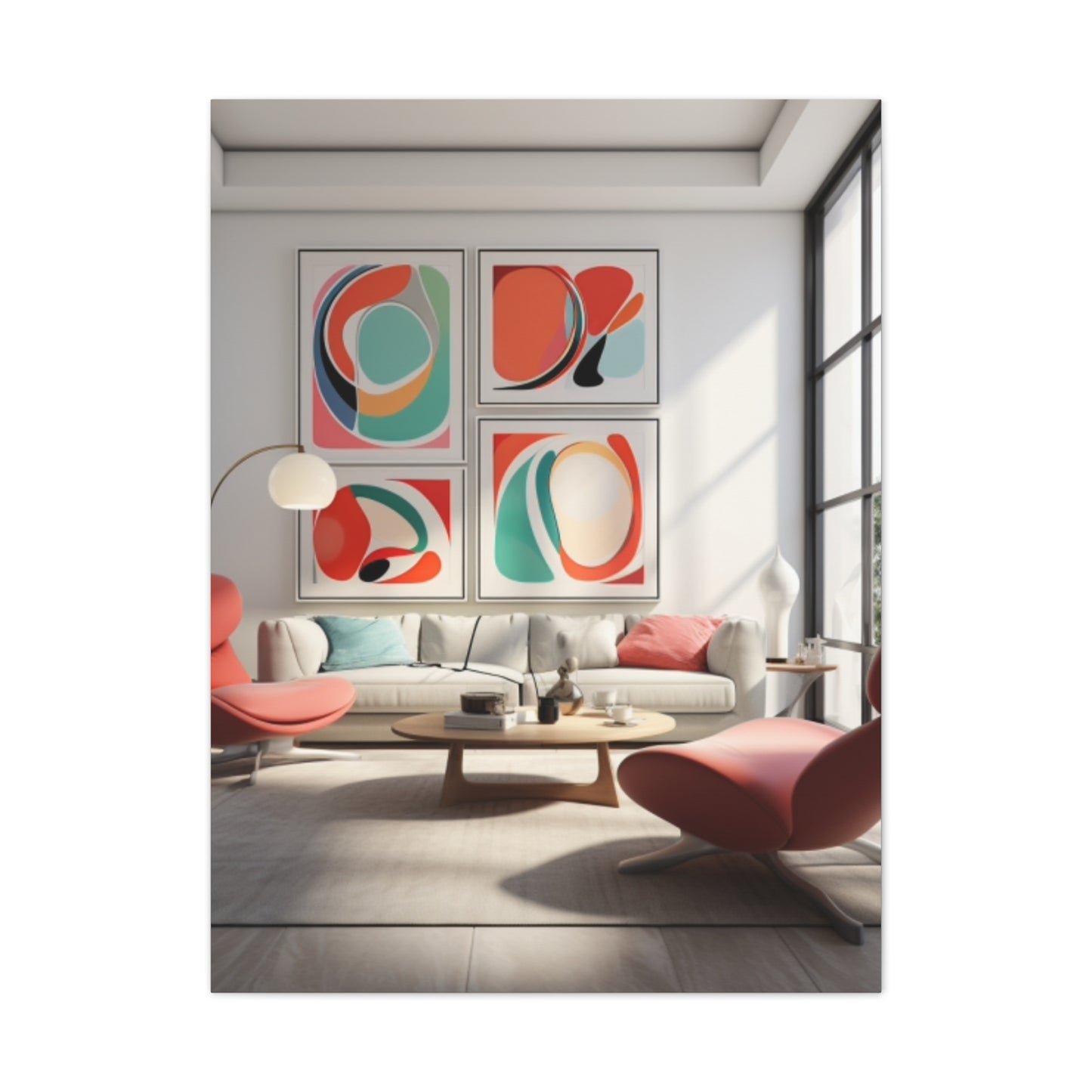 Timeless Elegance: Refined Pink Hues Canvas Print for Sophisticated Living Spaces