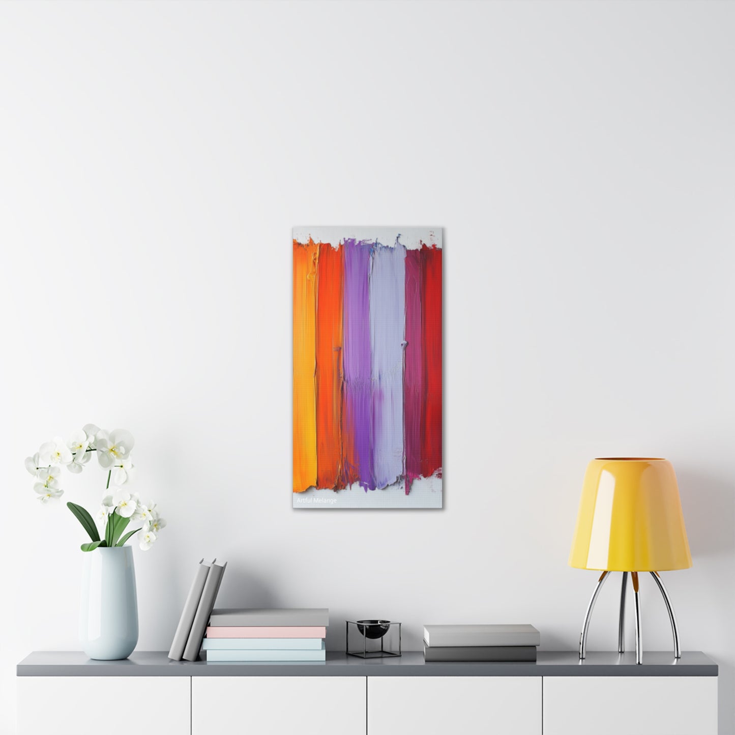 Acrylic Abstract Canvas Print - Homage to the Divine Nine/Red White Purple and Gold 5