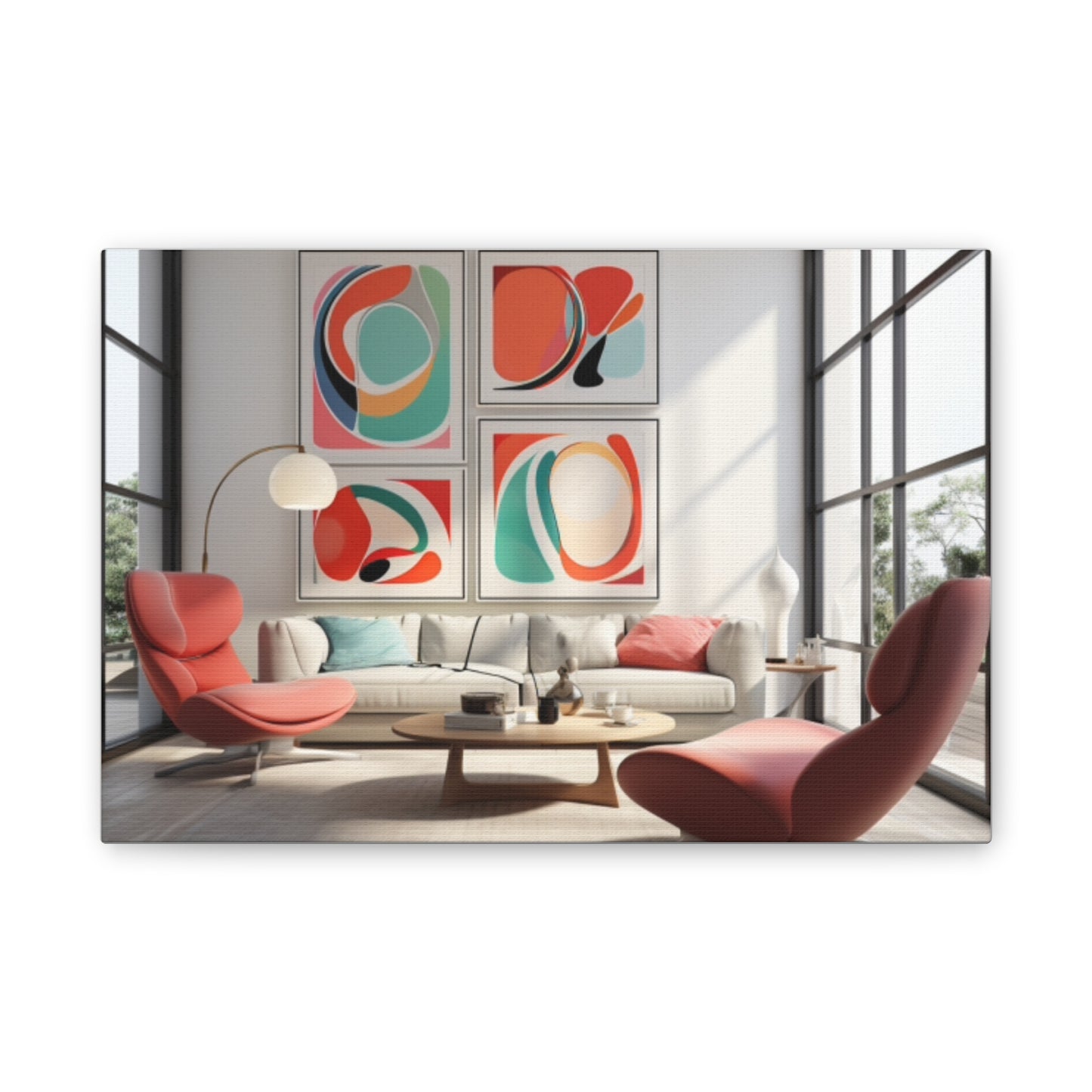 Timeless Elegance: Refined Pink Hues Canvas Print for Sophisticated Living Spaces