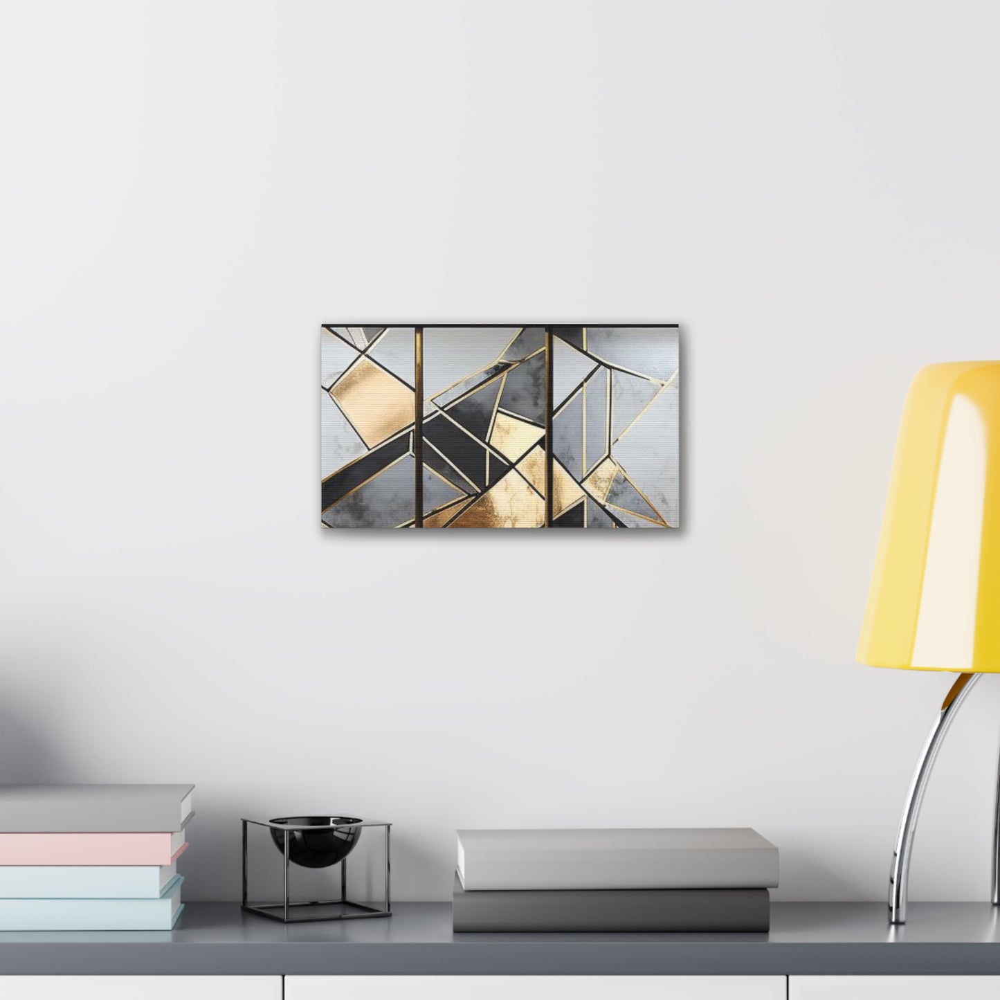 Gold and Black Elegance: A Symphony of Sophistication Canvas Print