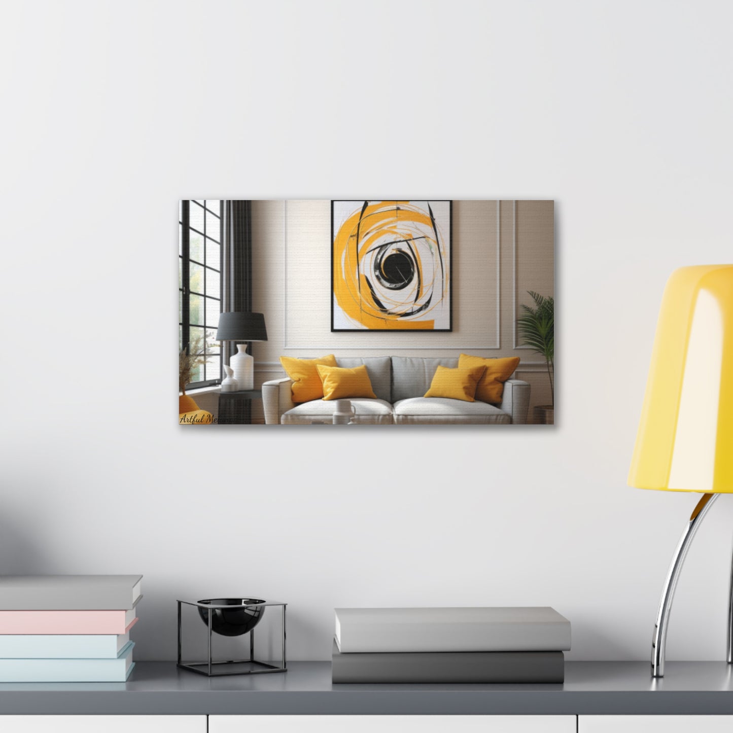 Timeless Elegance: Refined Yellow Hues Canvas Print for Sophisticated Living Spaces