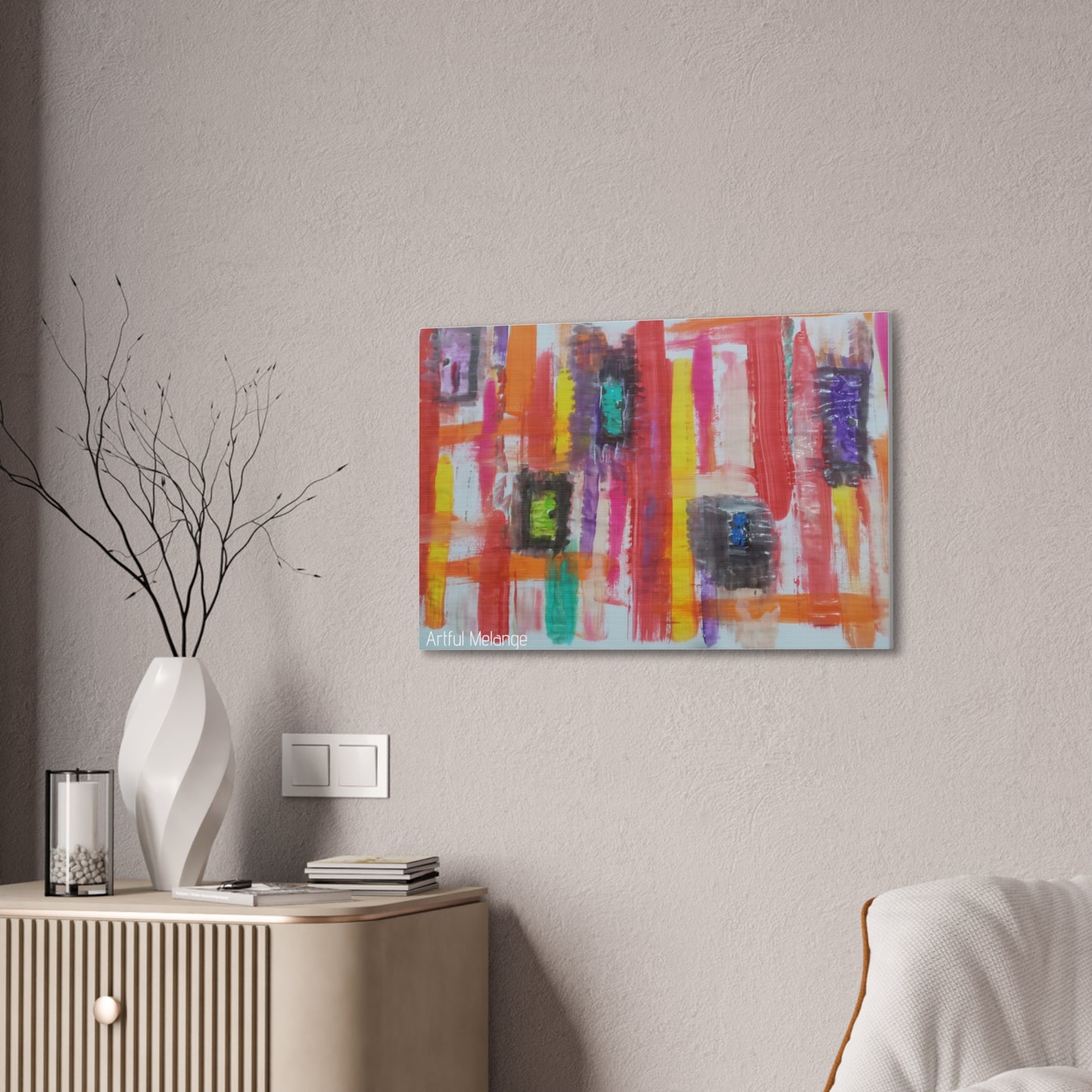 Primary Elegance: A Symphony of Sophistication Canvas Print