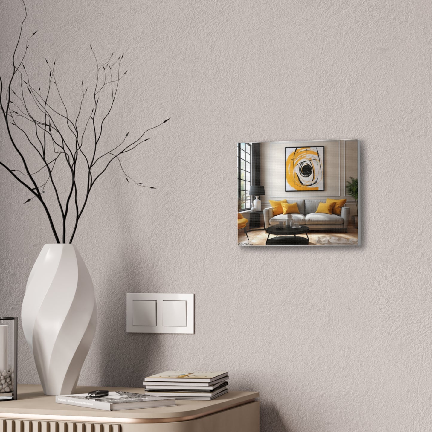 Timeless Elegance: Refined Yellow Hues Canvas Print for Sophisticated Living Spaces