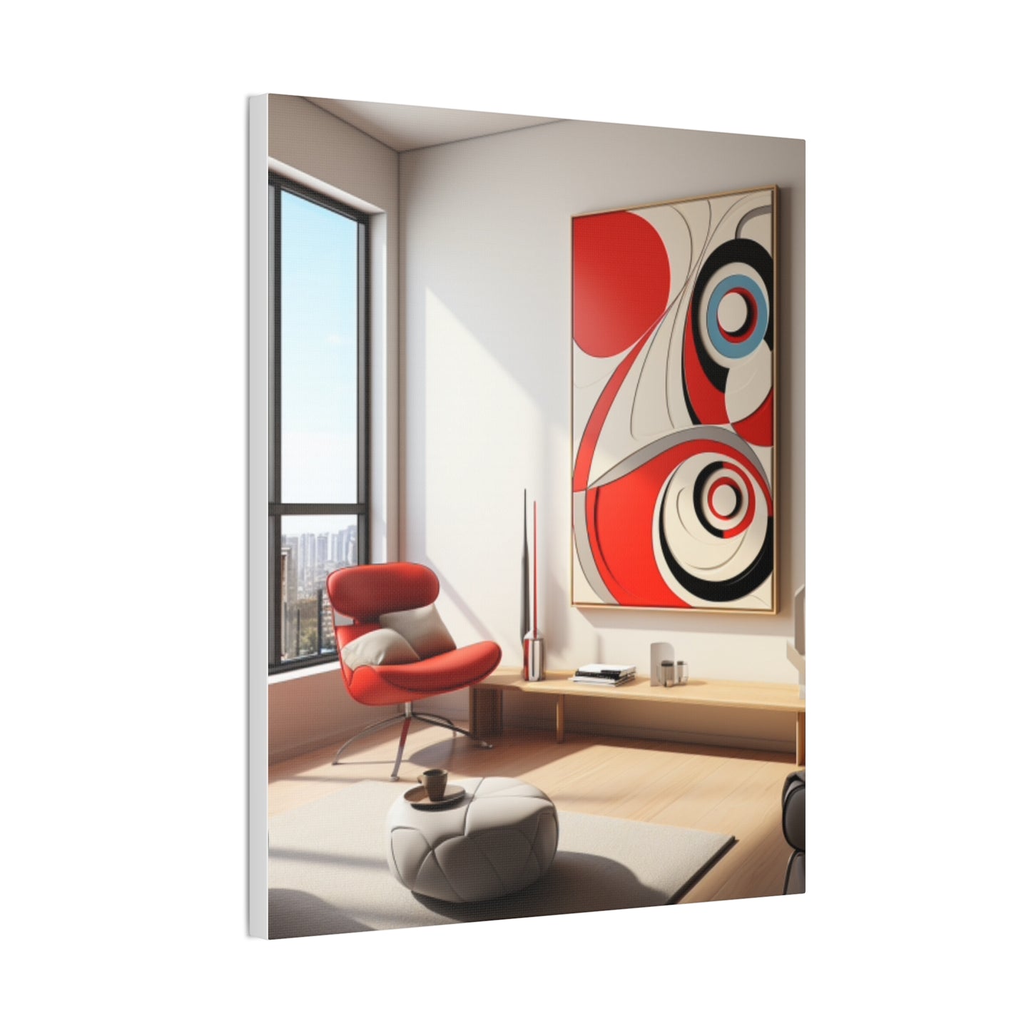 Crimson Elegance: A Symphony of Sophistication Canvas Print