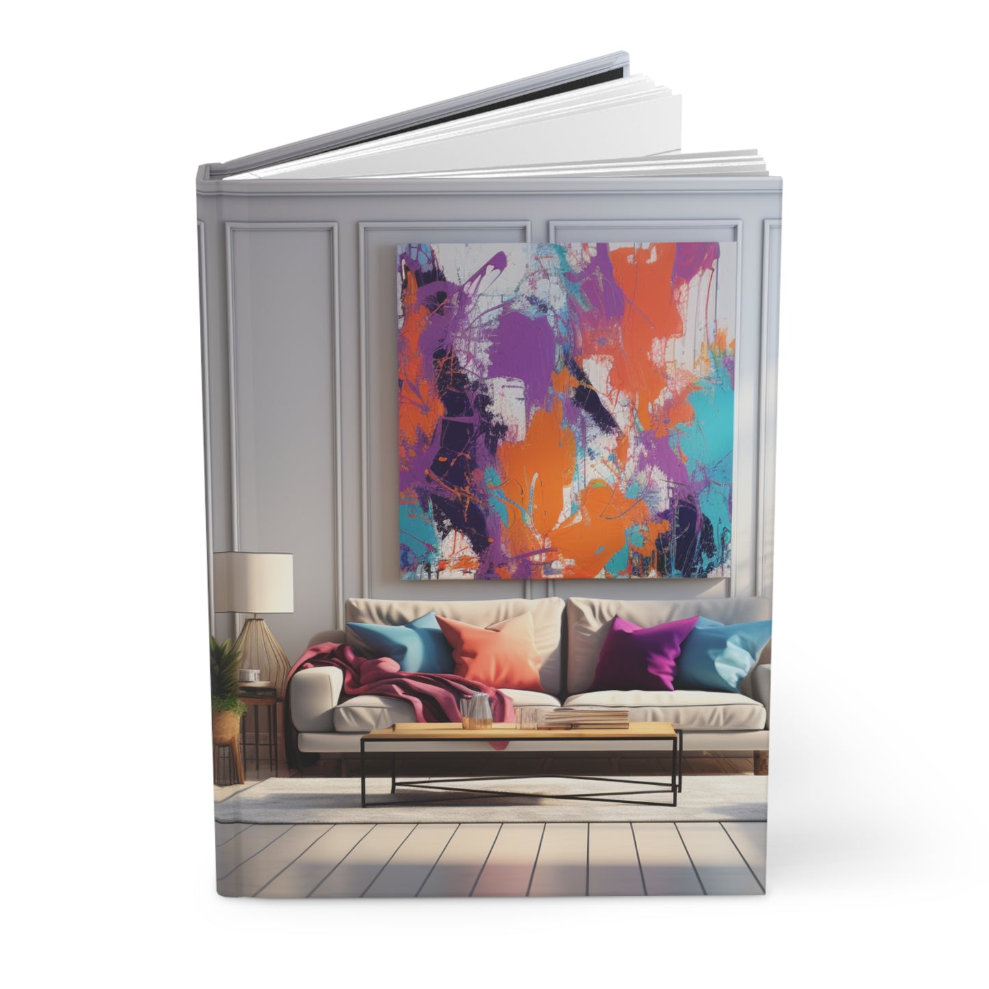 Abstract Elegance: Living Room Harmony Hardcover Journal