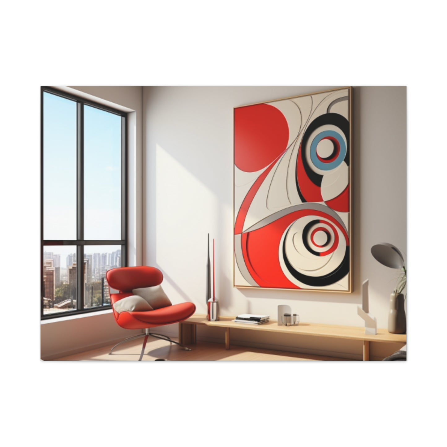 Crimson Elegance: A Symphony of Sophistication Canvas Print