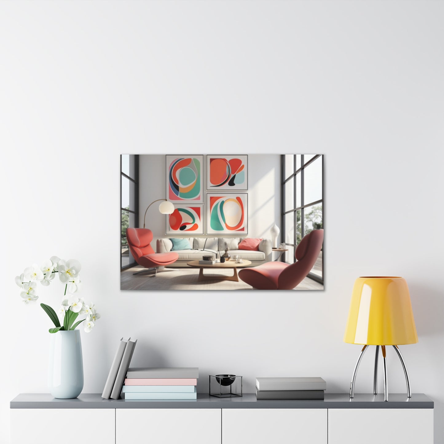 Timeless Elegance: Refined Pink Hues Canvas Print for Sophisticated Living Spaces