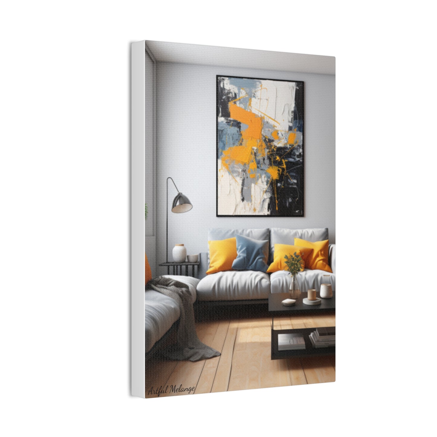 Timeless Elegance: Refined Yellow Hues Canvas Print for Sophisticated Living Spaces