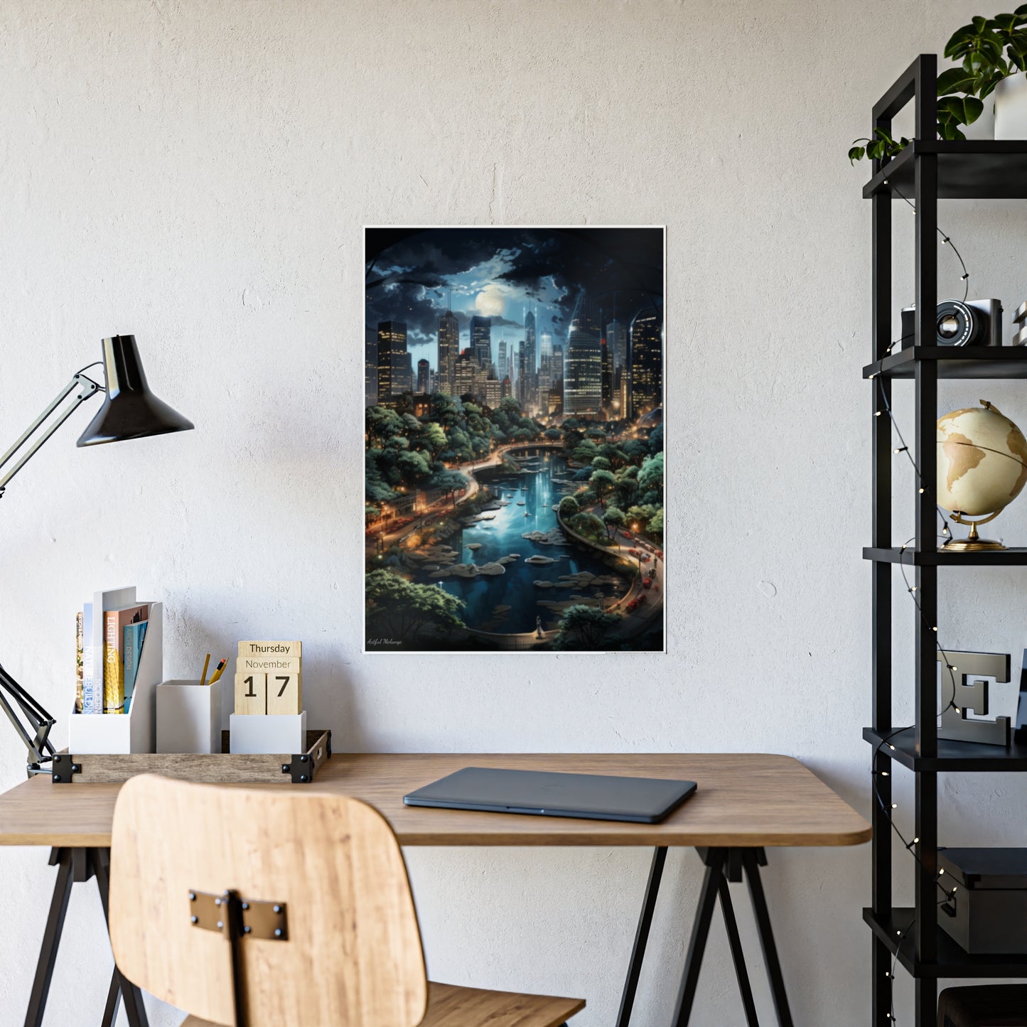 Skyline Vista: Hyper-Realistic 3D Cityscape Posters