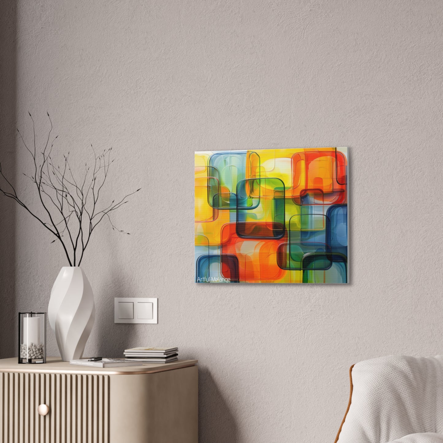 Primary Elegance: A Symphony of Sophistication Canvas Print