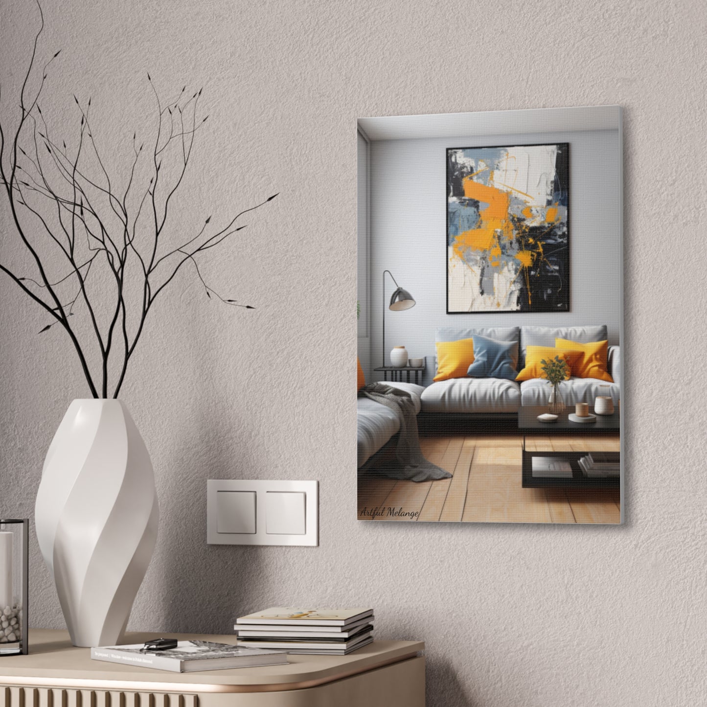 Timeless Elegance: Refined Yellow Hues Canvas Print for Sophisticated Living Spaces