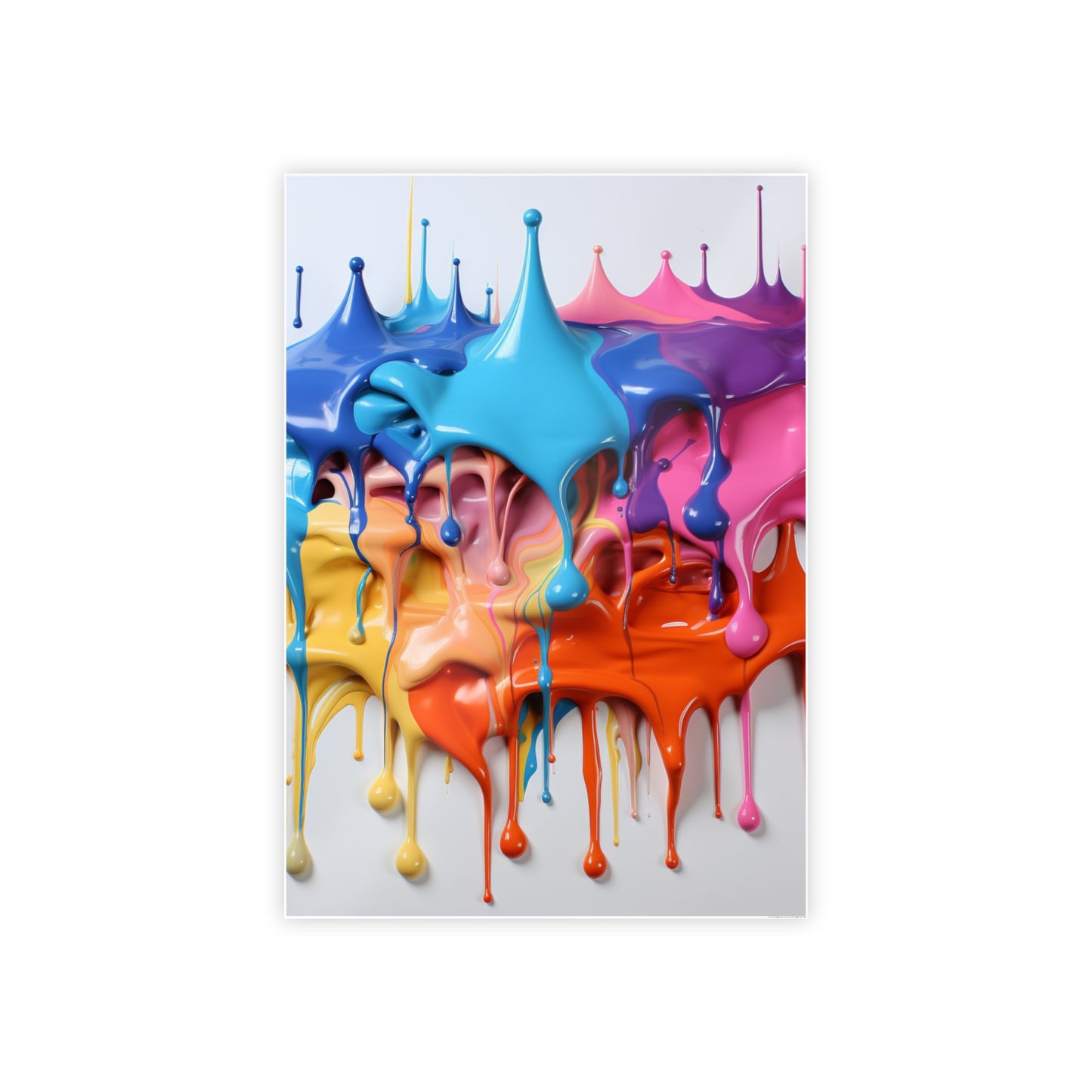 Gleaming Acrylic Abstract Poster: A Spectrum of Colorful Elegance