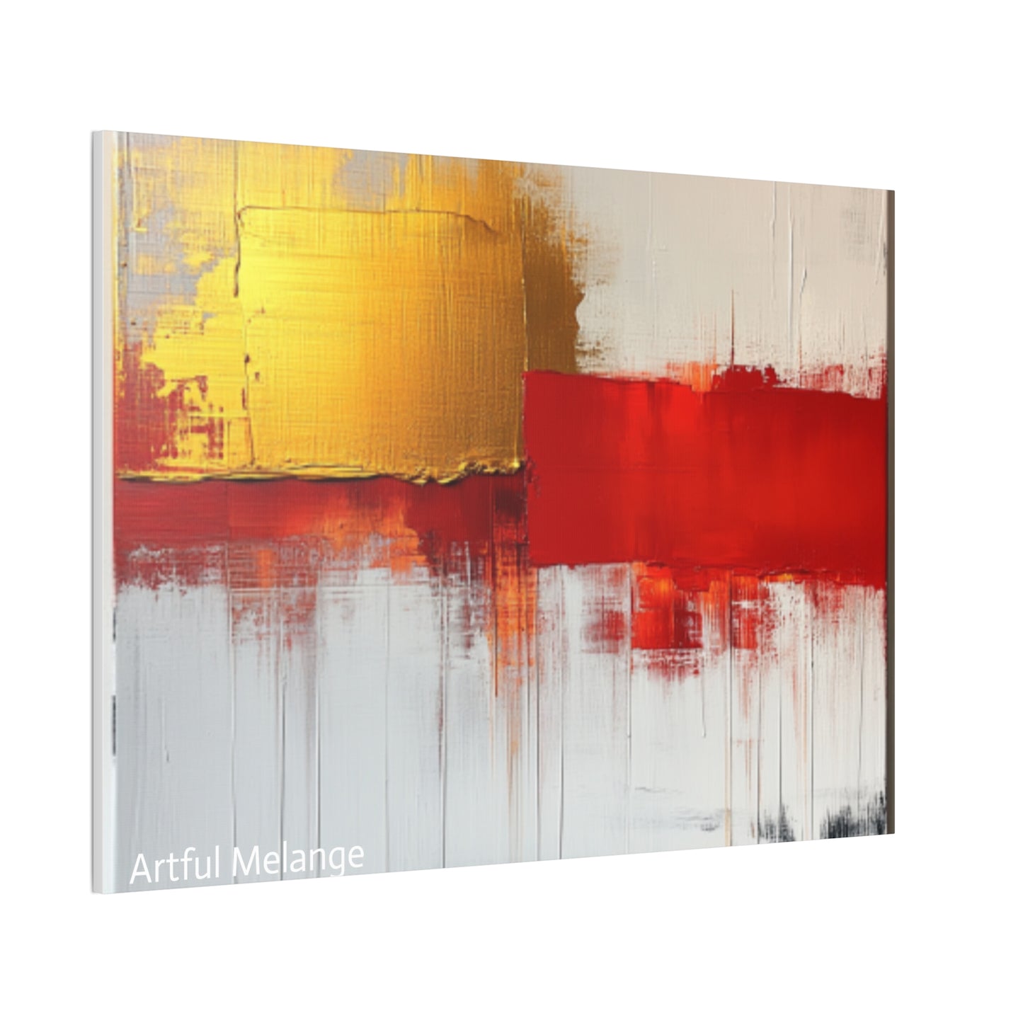 Acrylic Abstract Canvas Print - Homage to the Divine Nine/Red White and Gold 9