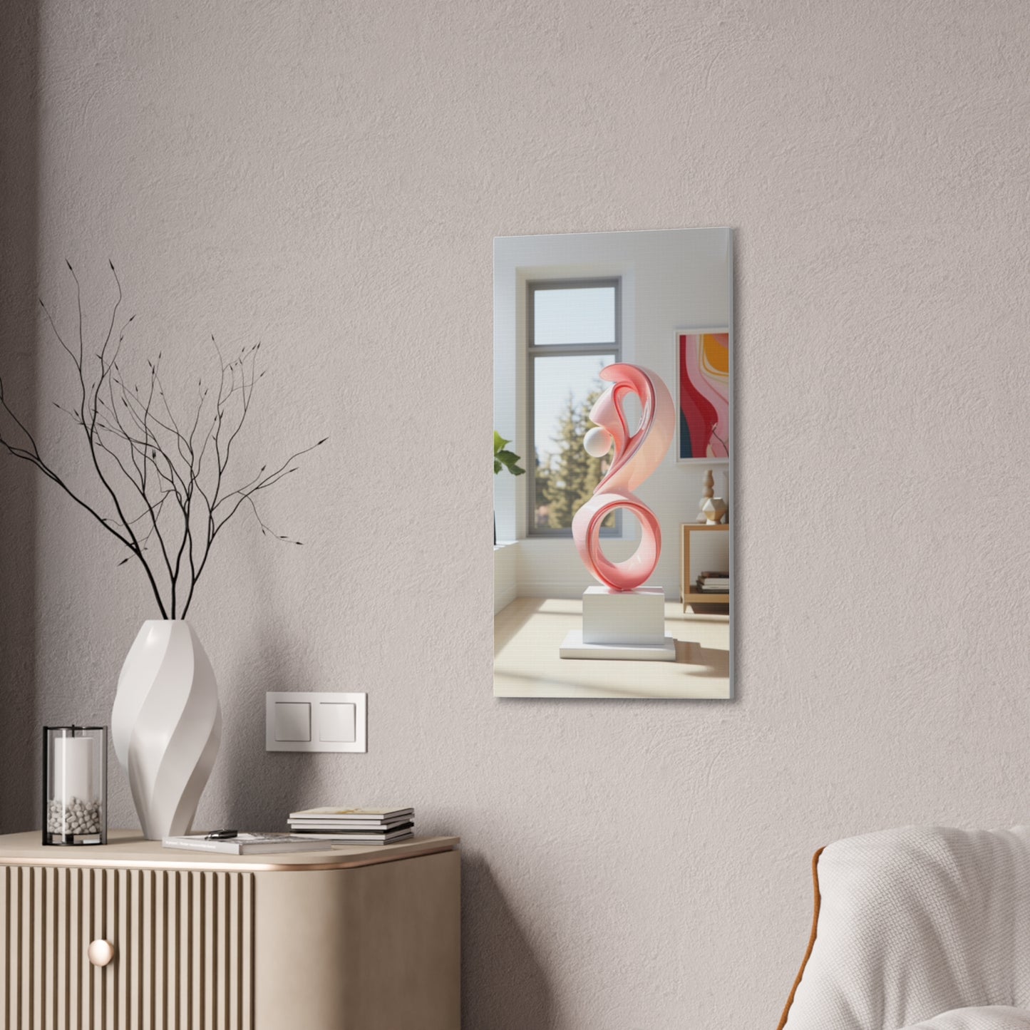 Timeless Elegance: Refined Pink Hues Canvas Print for Sophisticated Living Spaces