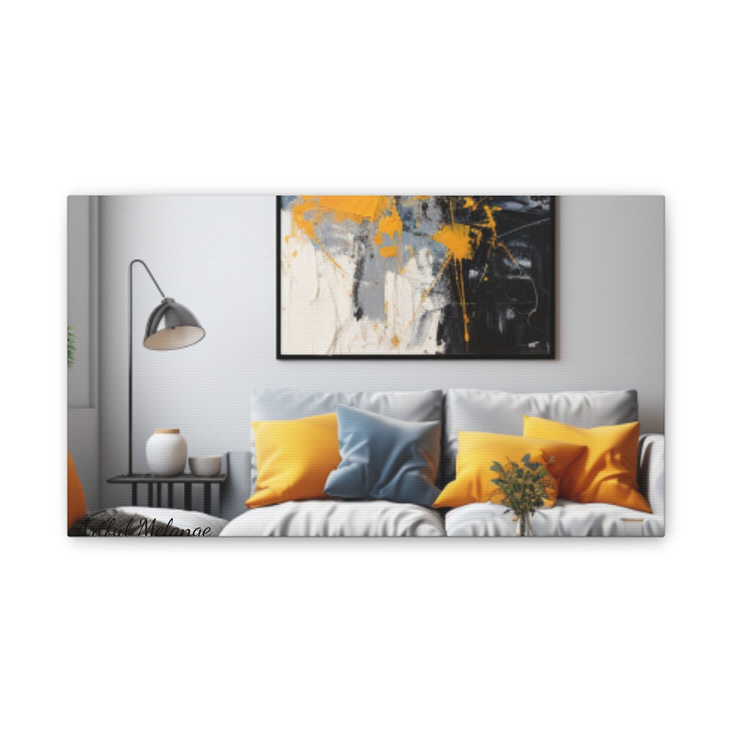 Timeless Elegance: Refined Yellow Hues Canvas Print for Sophisticated Living Spaces