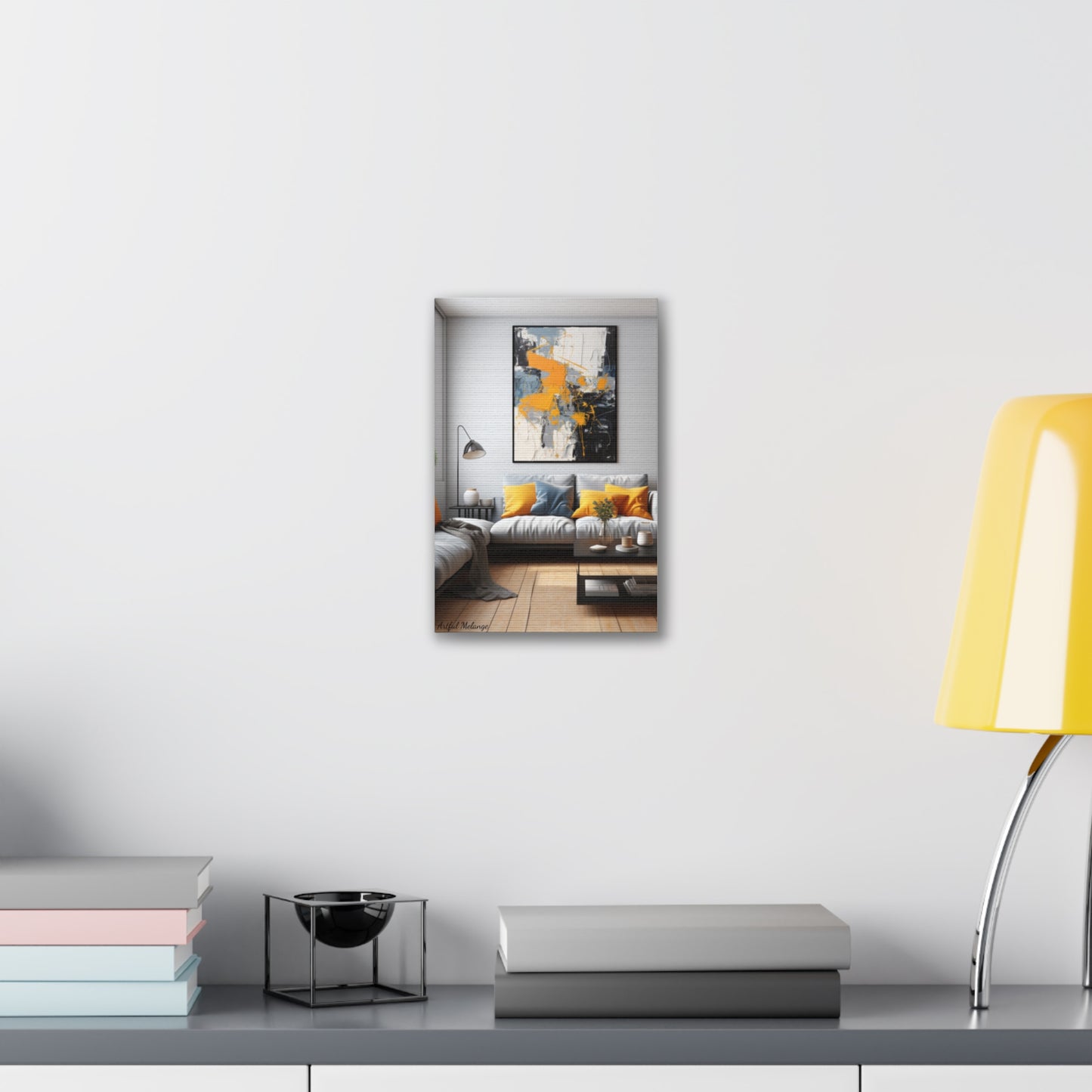 Timeless Elegance: Refined Yellow Hues Canvas Print for Sophisticated Living Spaces