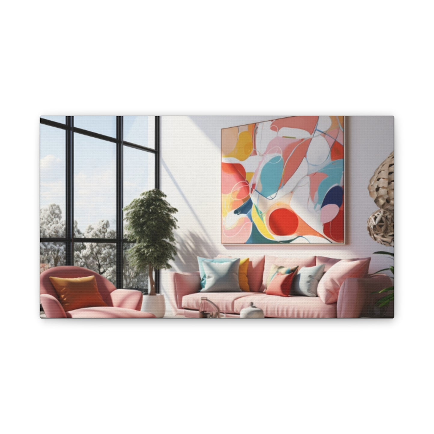 Timeless Elegance: Refined Pink Hues Canvas Print for Sophisticated Living Spaces