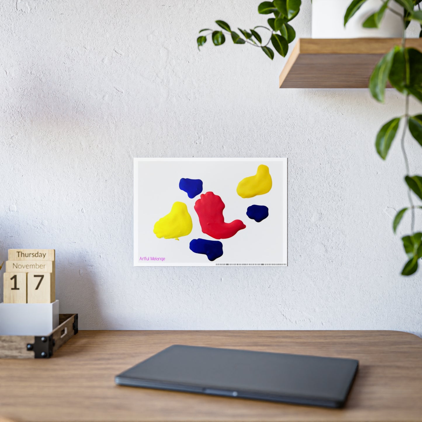 Gleaming Acrylic Abstract Poster: A Spectrum of Colorful Elegance