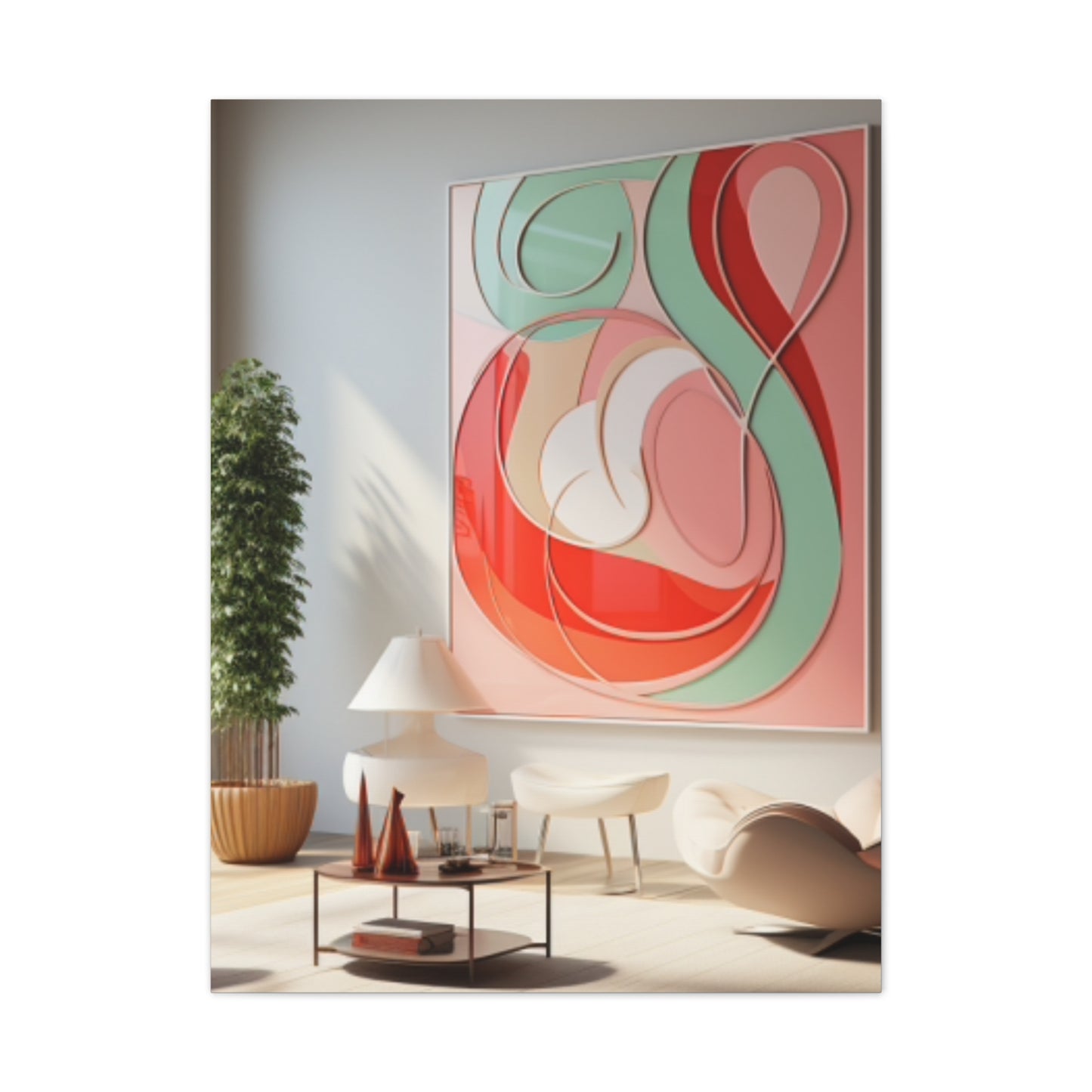 Timeless Elegance: Refined Pink Hues Canvas Print for Sophisticated Living Spaces